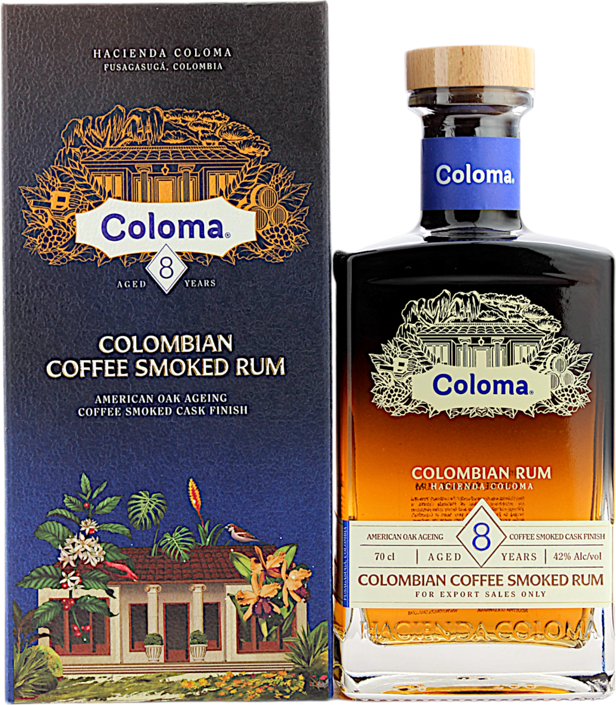 Coloma 8 Jahre Coffee Smoked Rum 42.0% 0,70l