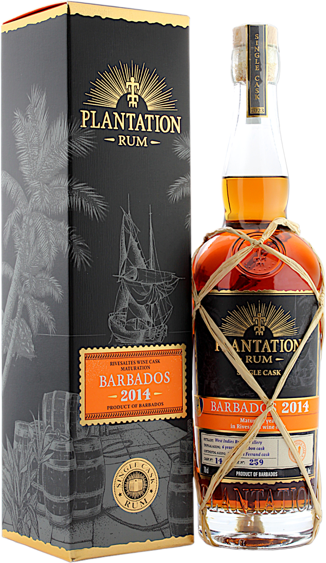 Plantation Rum Barbados 2014 Single Cask French Muscat (Rivesaltes) Cask Finish 2023 48.0% 0,7l