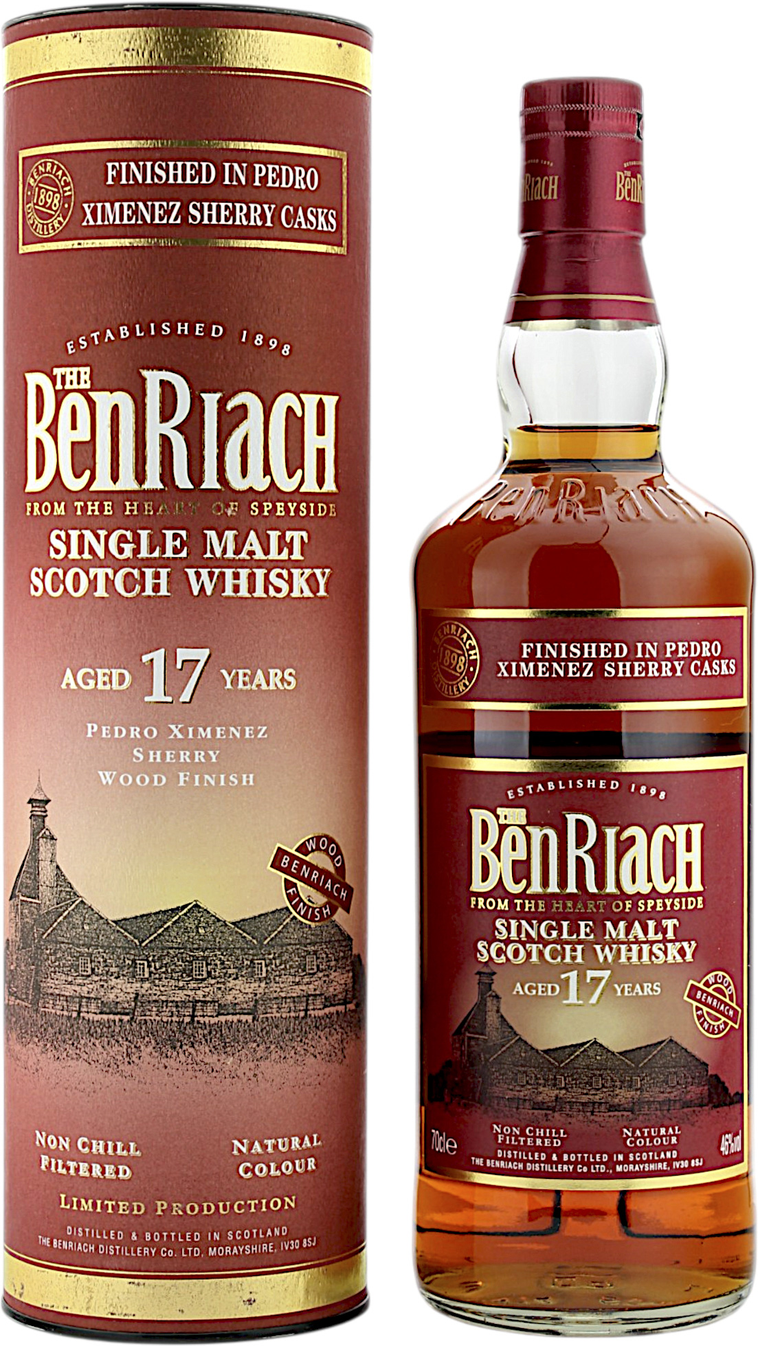 BenRiach 17 Jahre Pedro Ximenez Sherry Wood Finish 2016 46.0% 0,7l