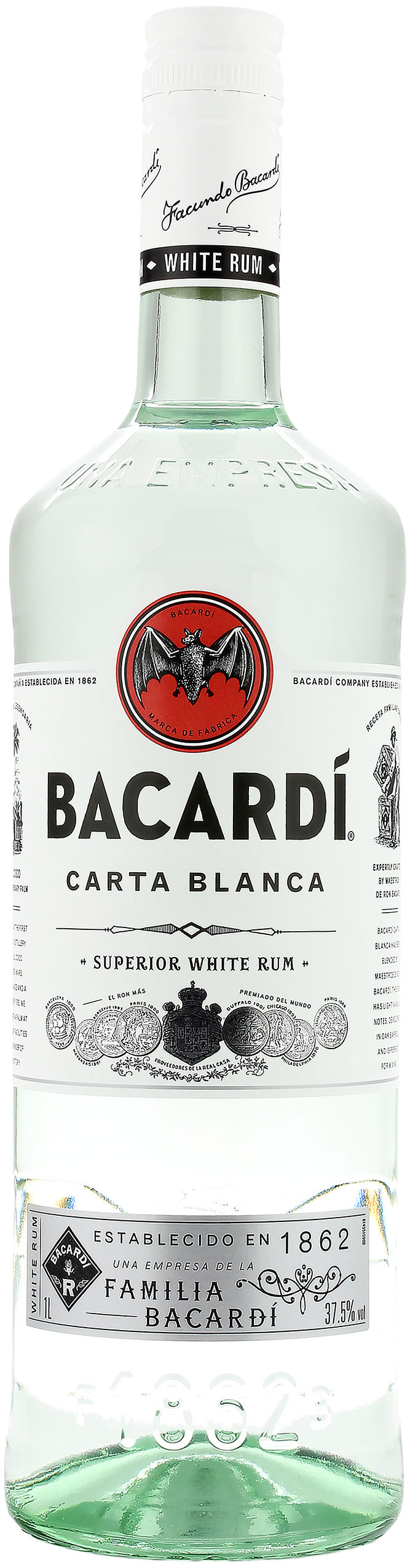 Bacardi Carta Blanca 37.5% 1 Liter