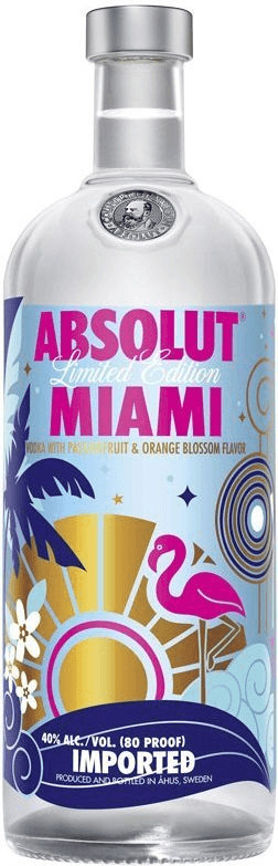 Absolut Vodka Limited Miami Edition 40.0% 1 Liter Absolut Vodka Limited Miami Edition 40.0% 1 Liter