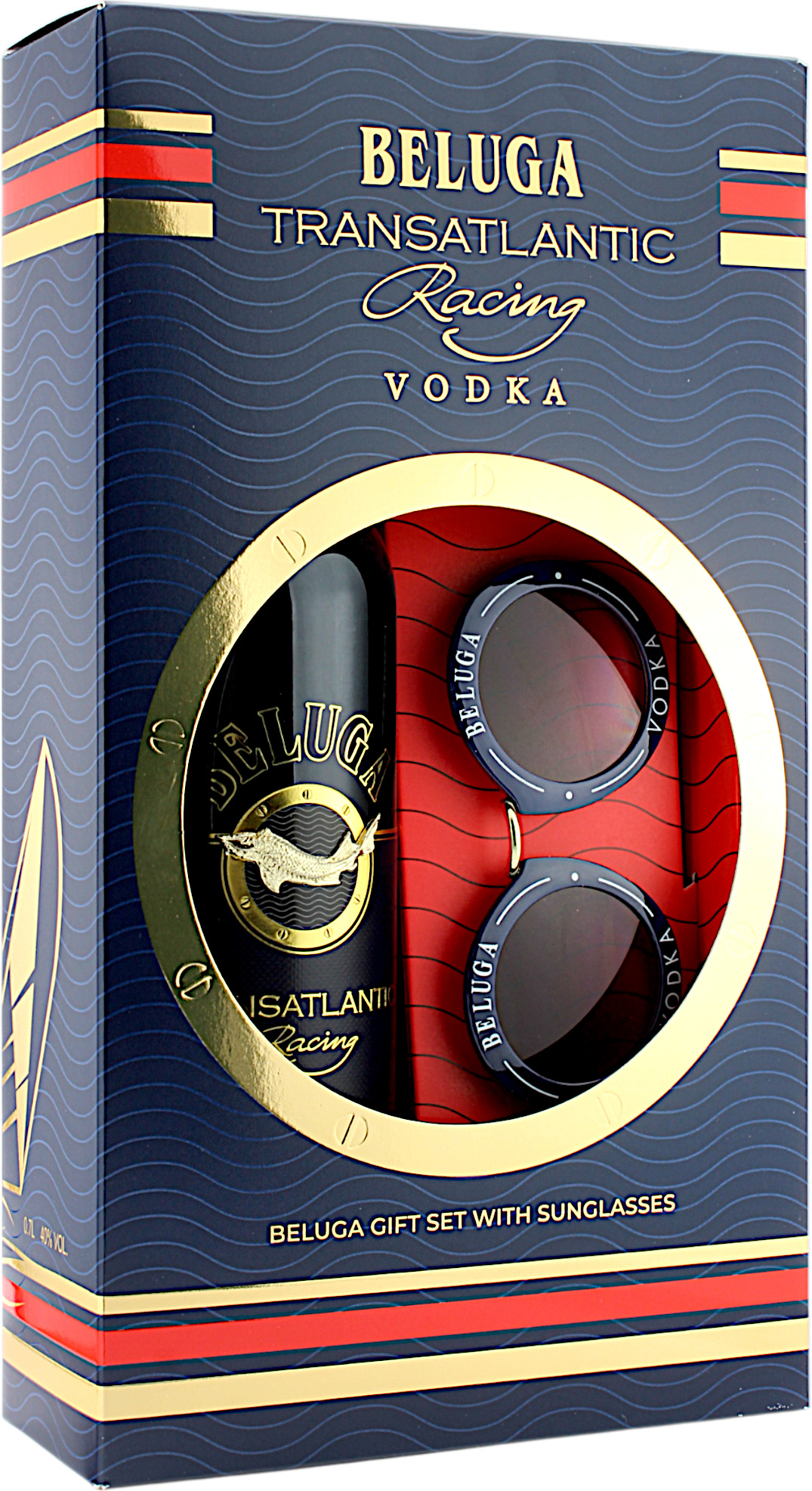 Beluga Transatlantic Racing Vodka Geschenkset mit Sonnenbrille 40.0% 0,7l