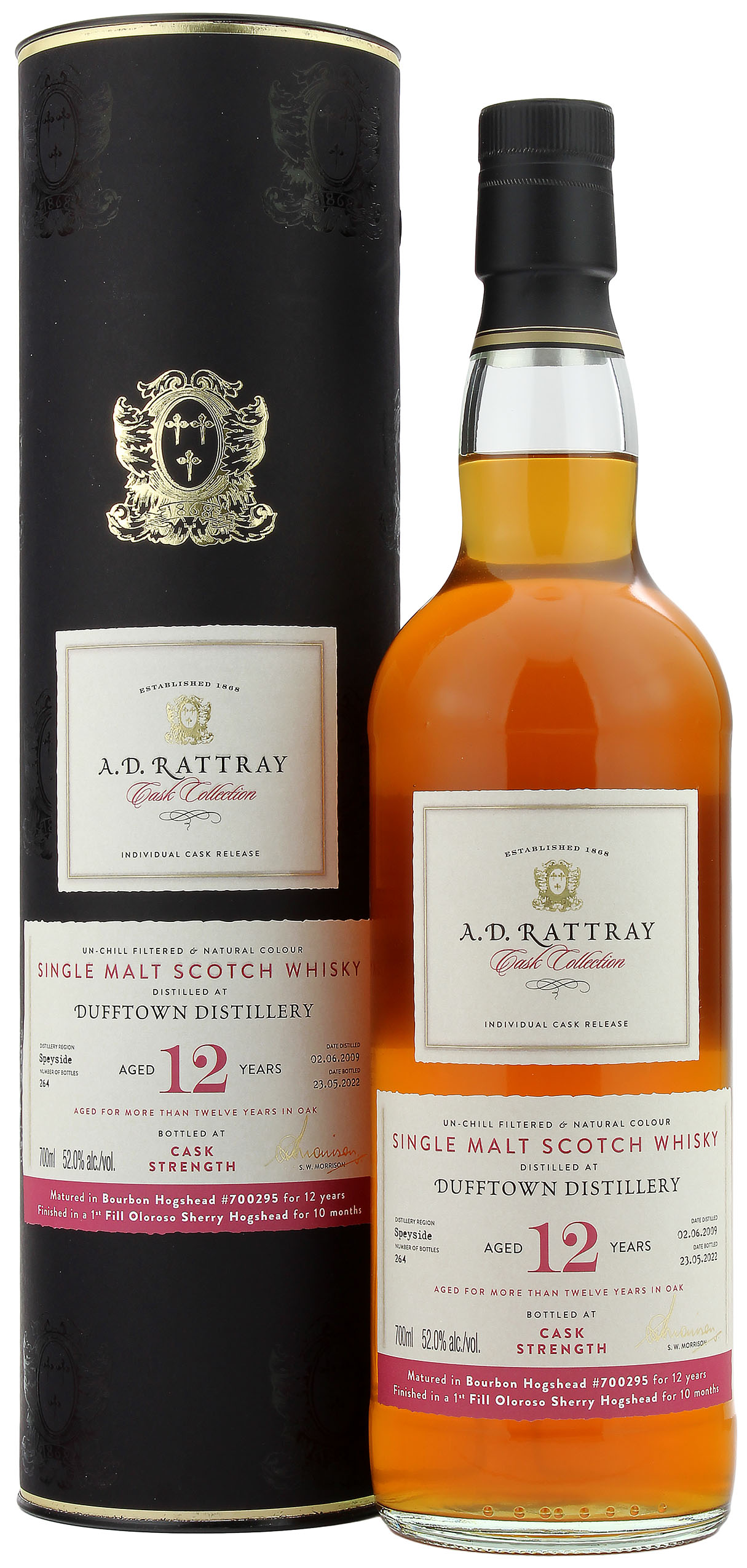 Dufftown 12 Jahre 2009/2022 Sherry Cask A.D. Rattray 52.0% 0,7l