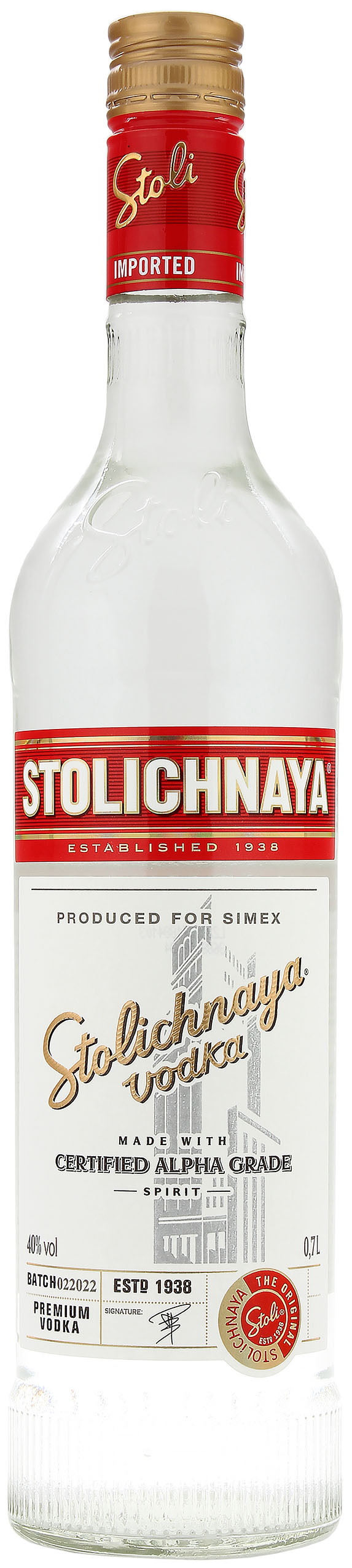 Stolichnaya Vodka 40.0% 0,7l