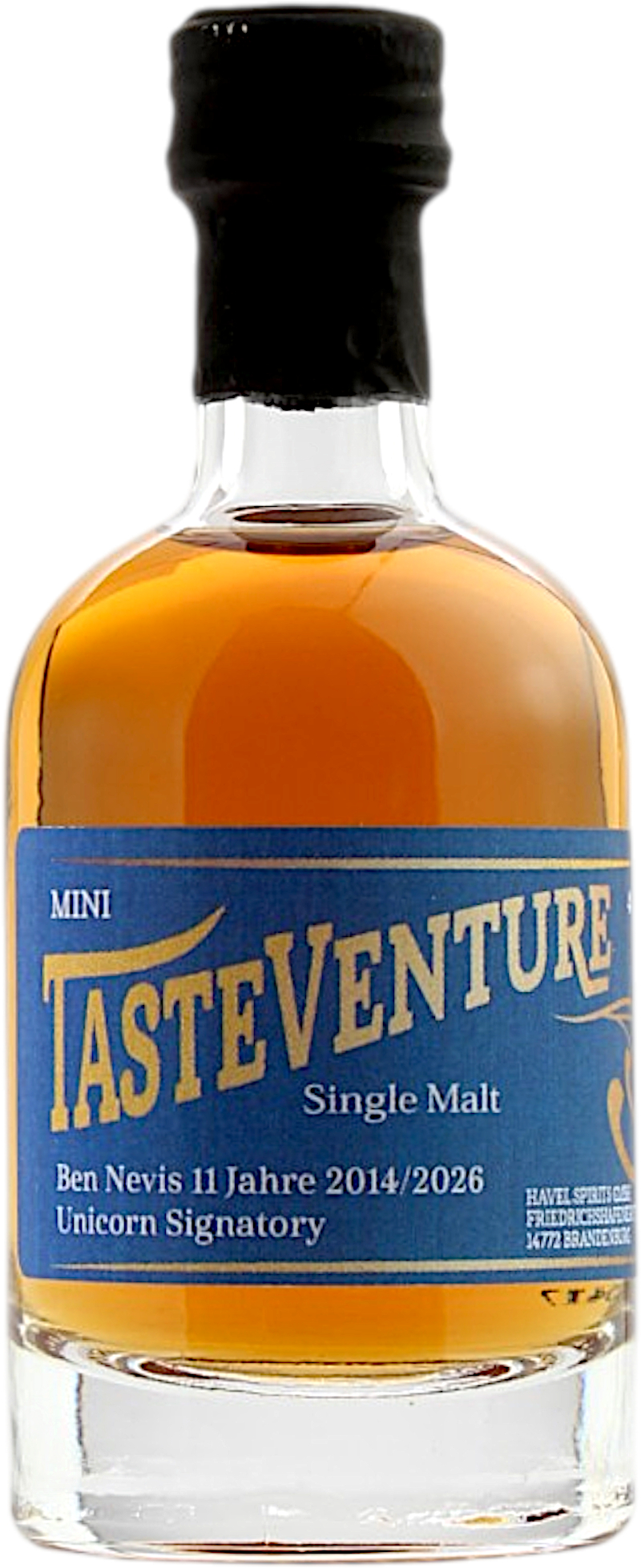 Miniatur Ben Nevis 11 Jahre 2014/2026 Unicorn Signatory Un-Chillfiltered Tasteventure 46.0% 0,05l