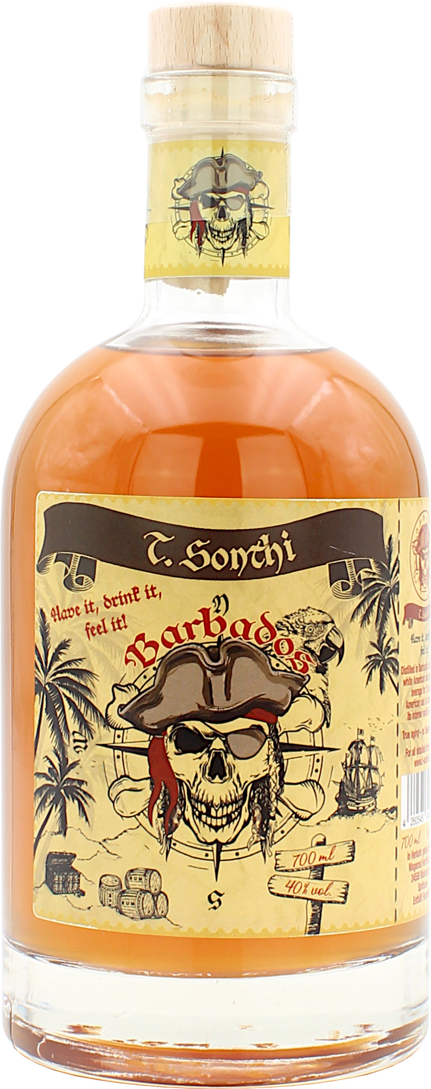 T. Sonthi 10 Jahre Barbados Rum 40.0% 0,7l