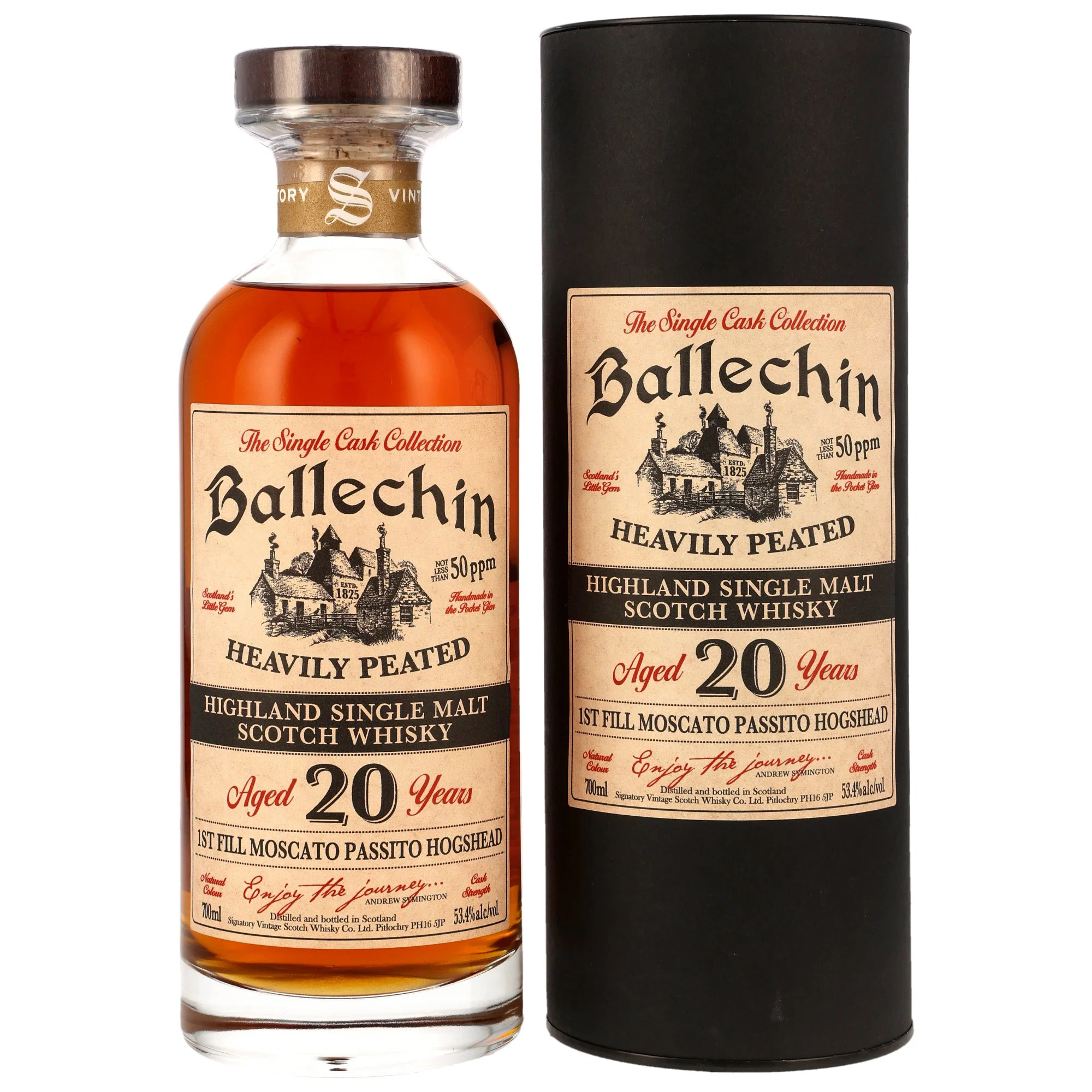 Ballechin 20 Jahre 2006/2026 1st Fill Moscato Passito Wine Cask #808 Signatory Ibisco 53.4% 0,7l