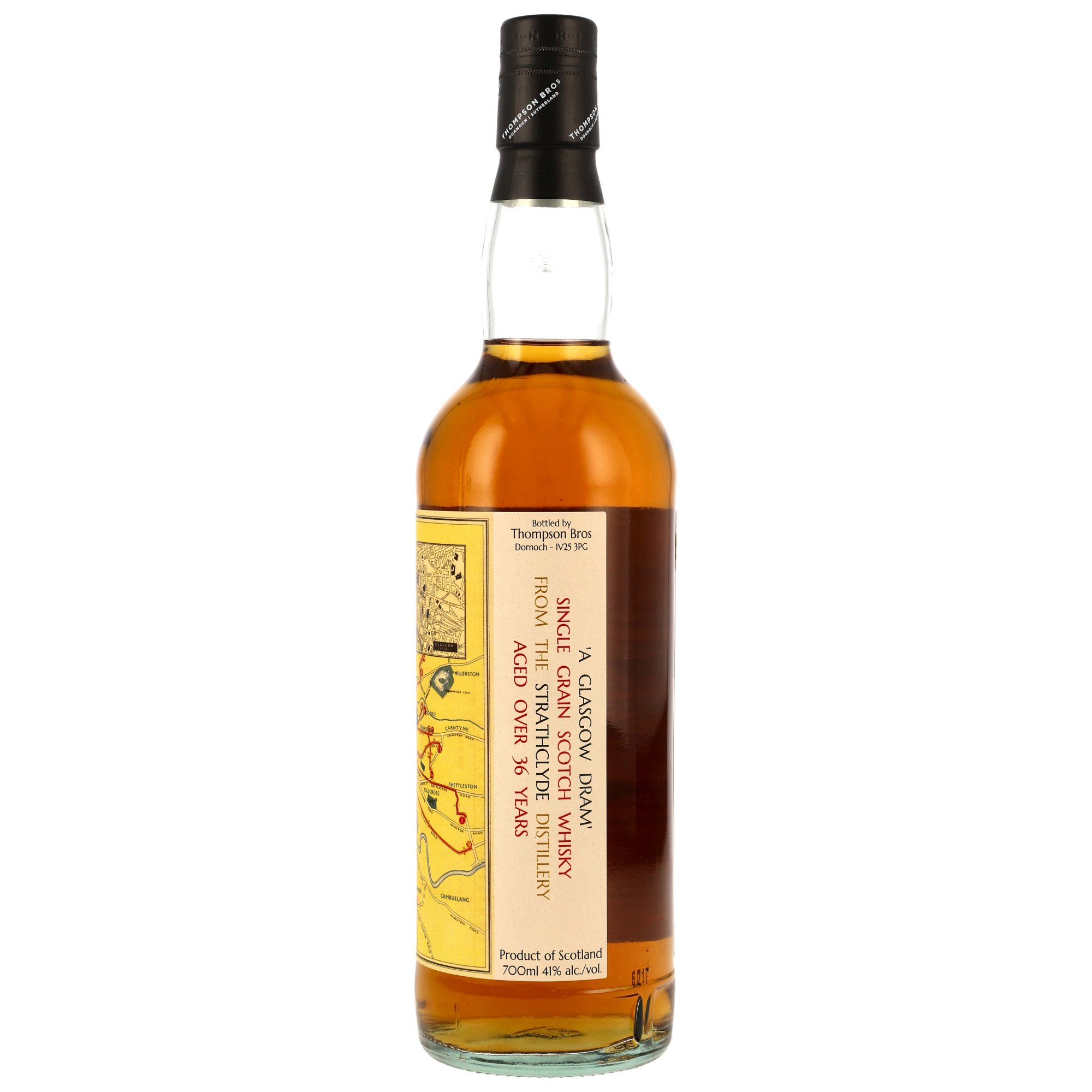 Strathclyde 36 Jahre Single Grain A Glasgow Dram Thompson Bros. 41.0% 0,7l – Ansicht 3