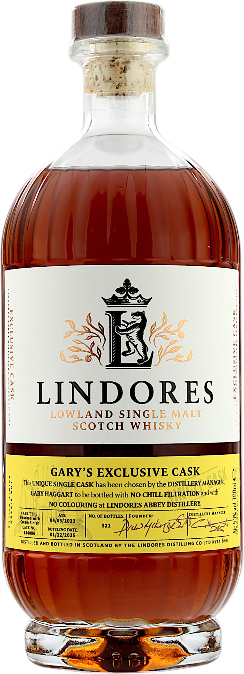 Lindores 2025 The Exclusive Cream Sherry Cask 53.0% 0,7l
