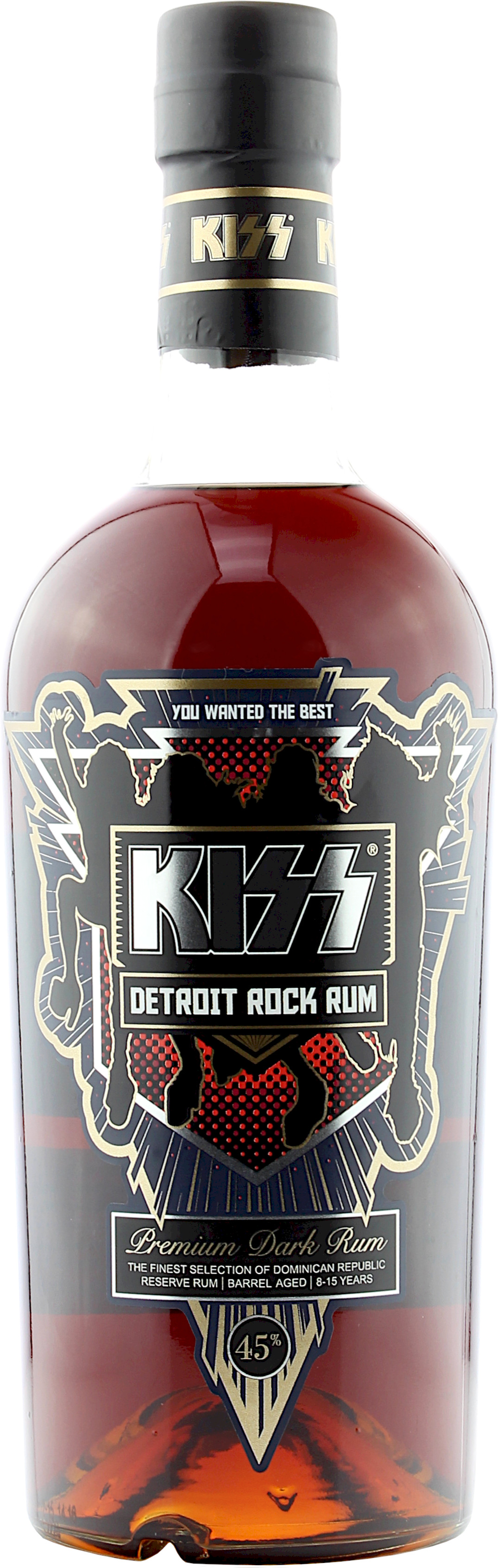 KISS Detroit Rock Premium Dark Rum 45.0% 0,7l