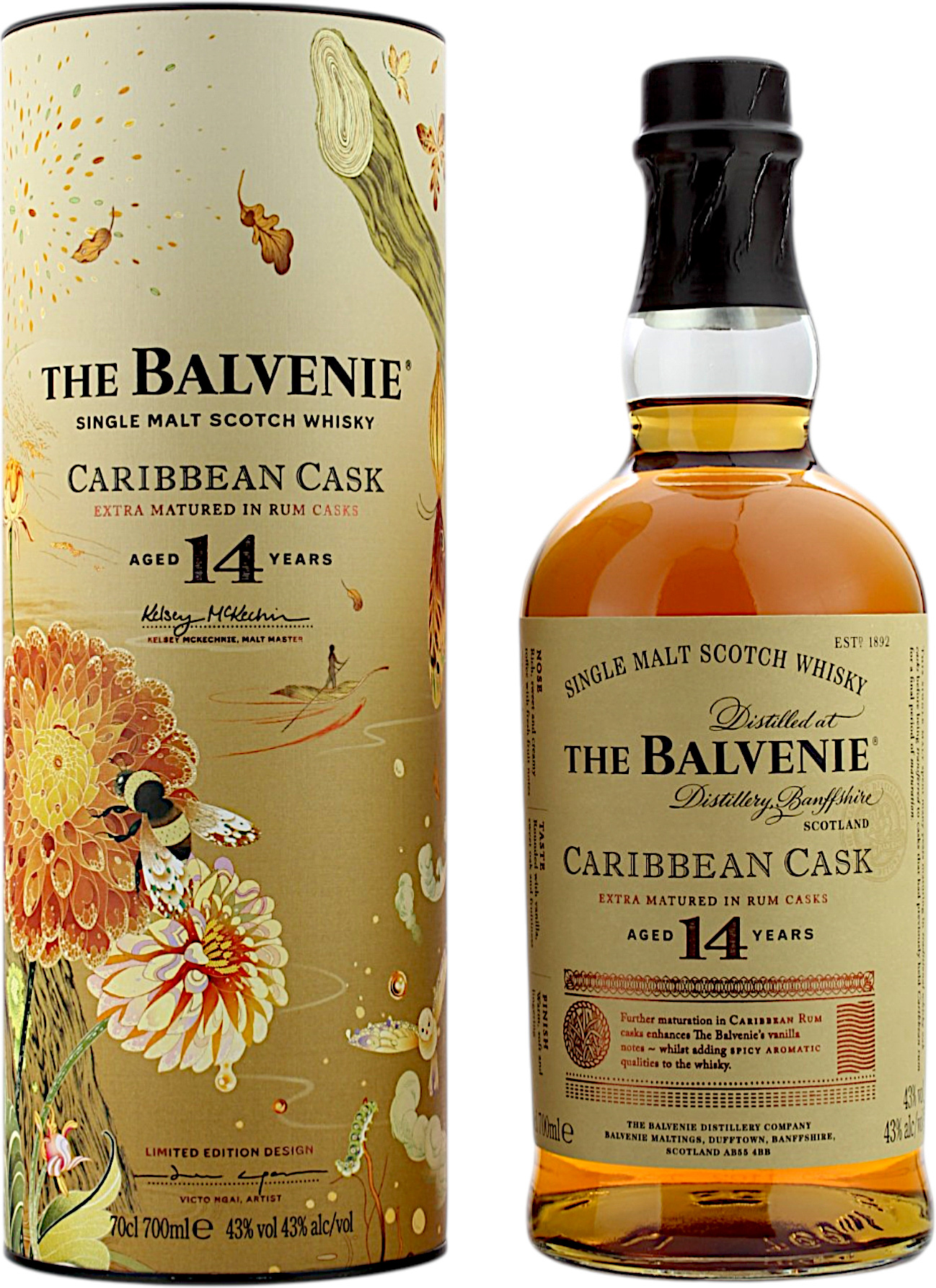 Balvenie Caribbean Cask 14 Jahre Limited Edition Design 43.0% 0,7l