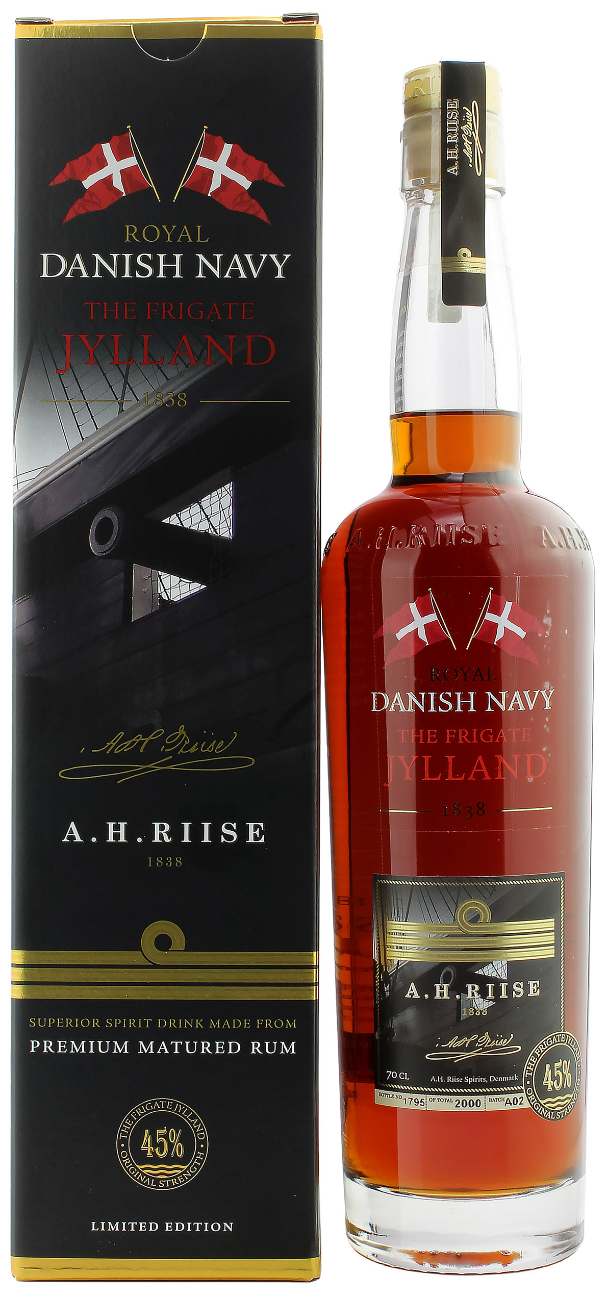 A.H. Riise Royal Danish Navy The Frigate Jylland 45.0% 0,7l