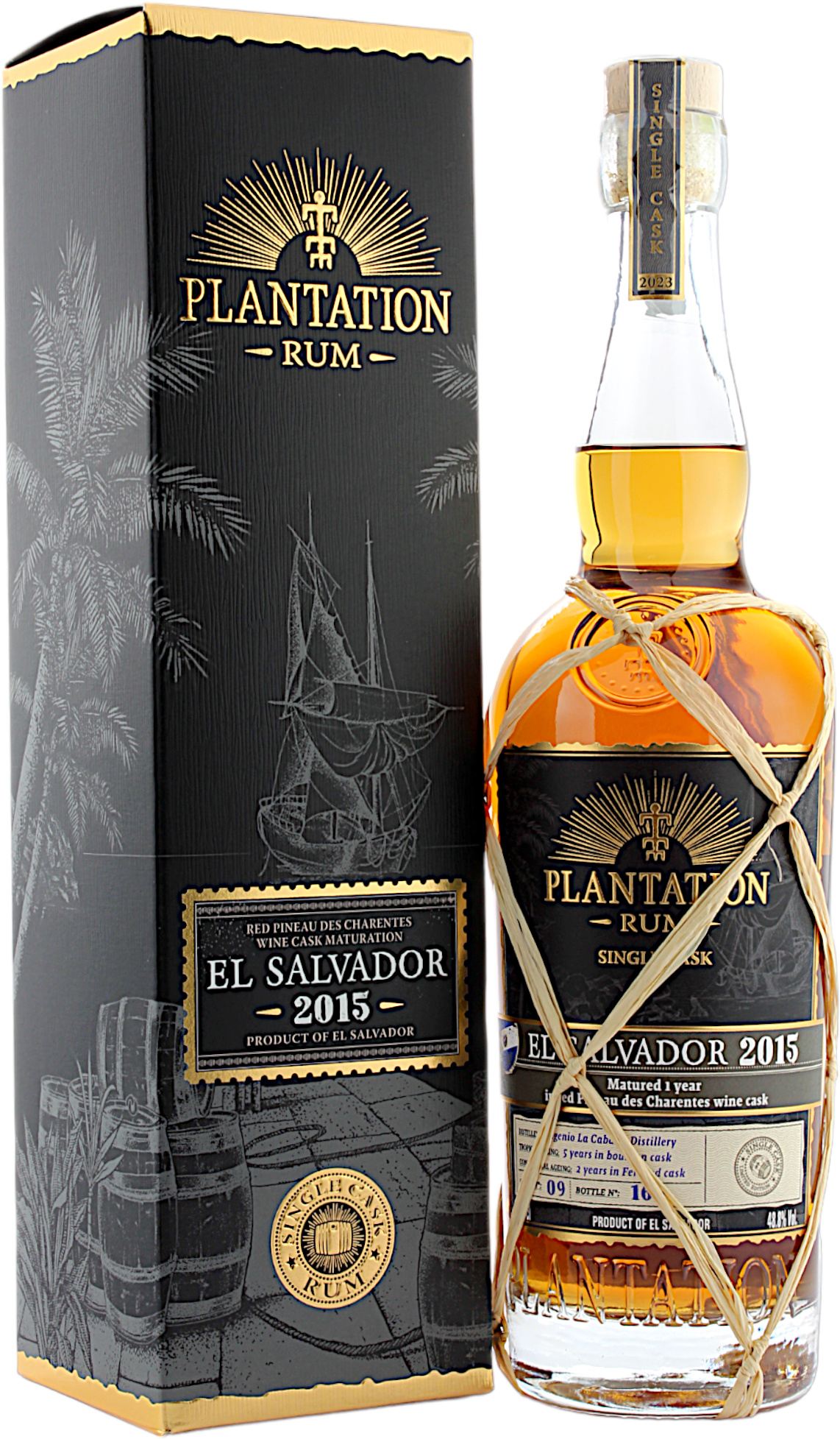 Plantation Rum El Salvador 2015 Single Cask Red Pineau des Charentes Wine Cask Finish 2023 48.8% 0,7l