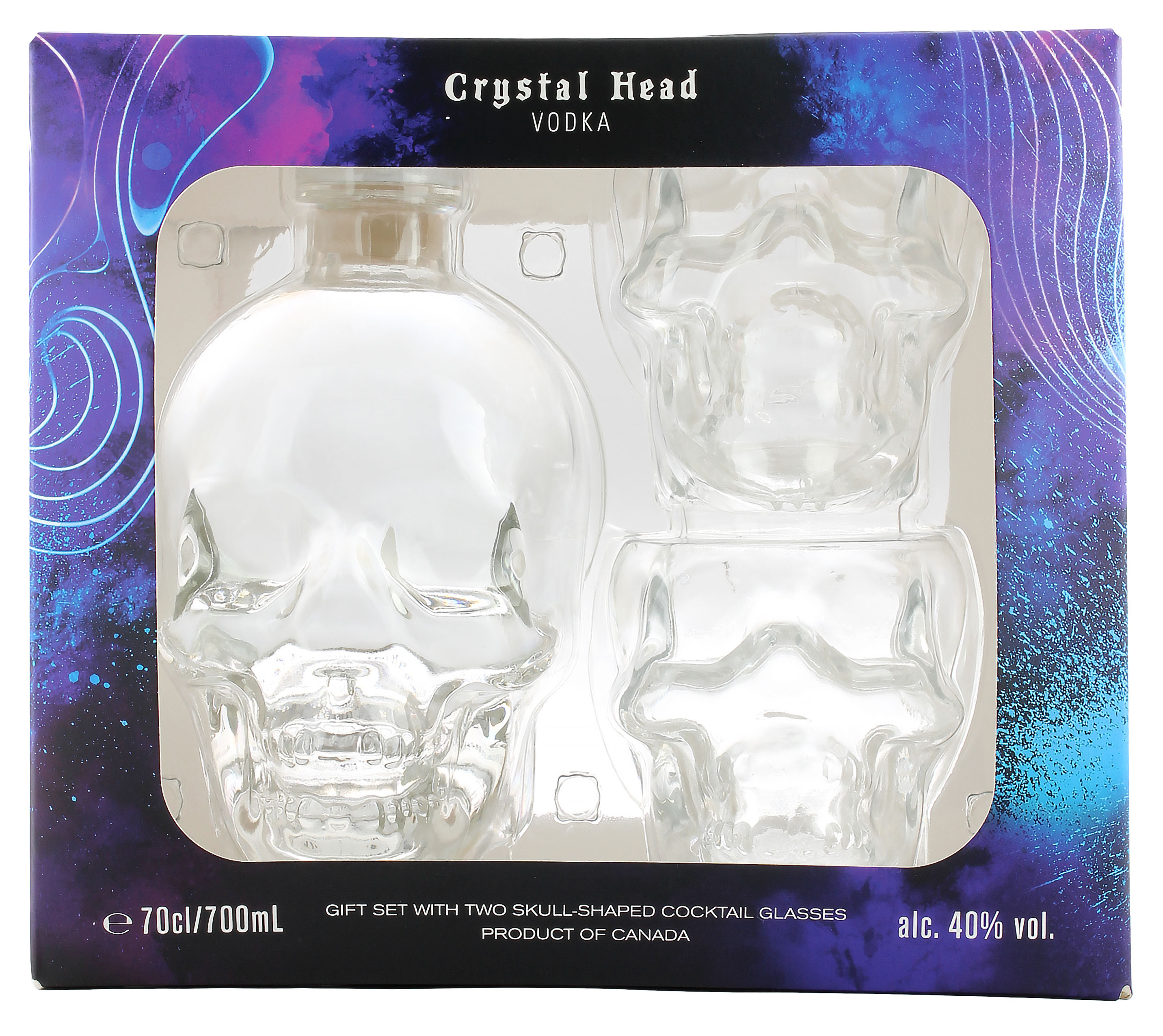 Crystal Head Vodka Geschenkset mit 4 Gläsern 40.0% 0,7l