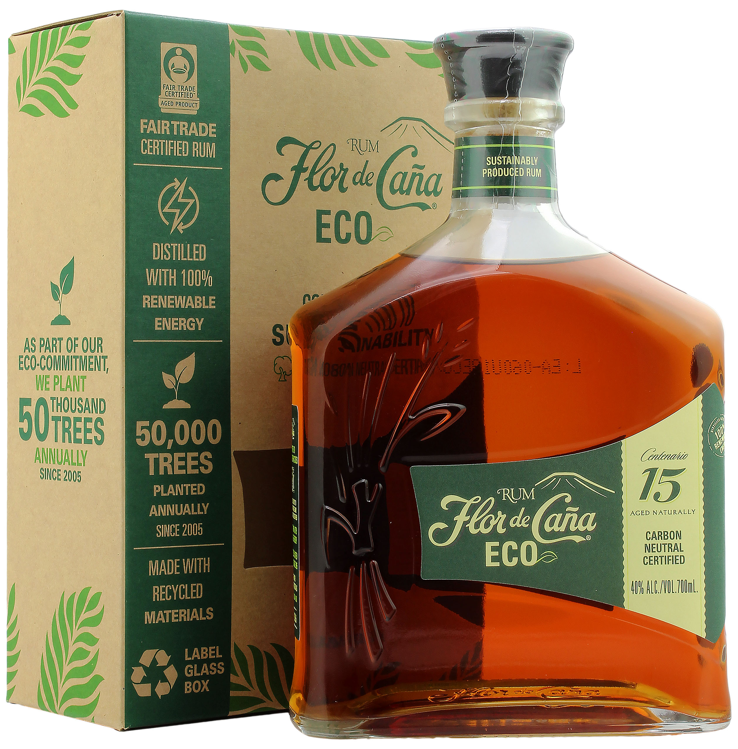 Flor de Cana 15 Jahre Ecologico Rum 40.0% 0,7l