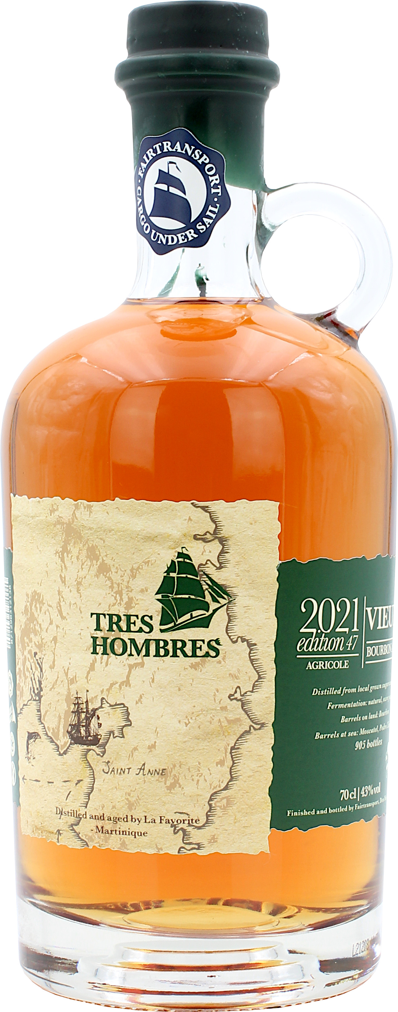 Tres Hombres Edition 47 Martinique Rhum Vieux Agricole 2021 43.0% 0,7l