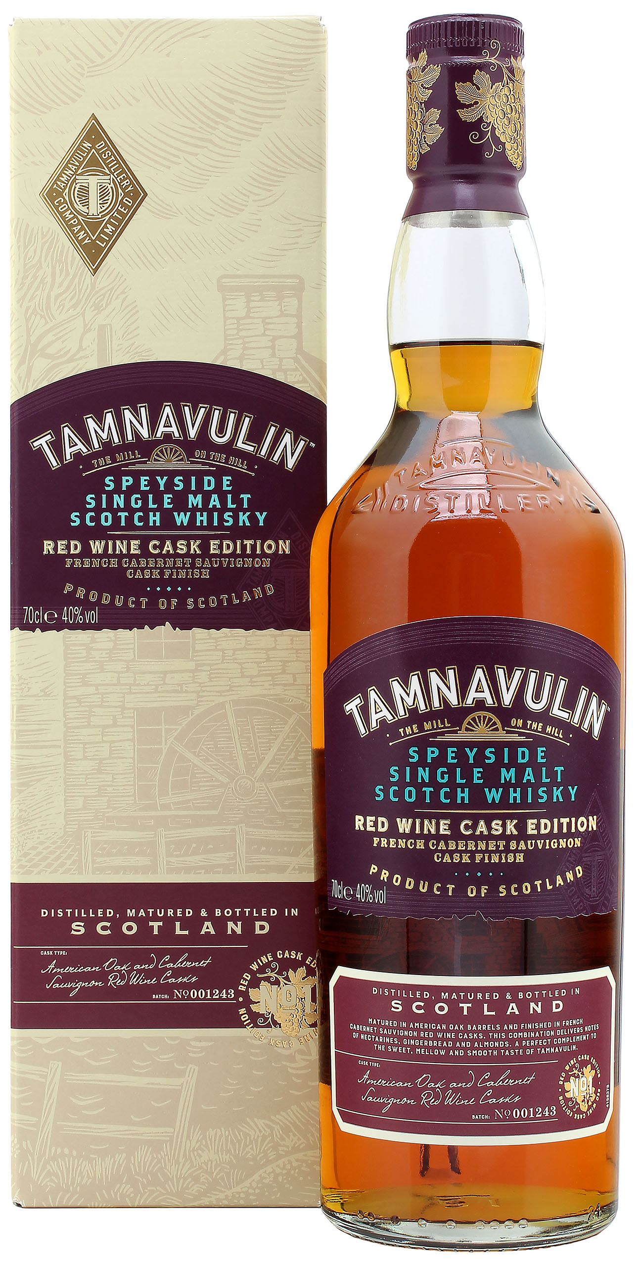 Tamnavulin Red Wine Cask Edition No. 1 French Cabernet Sauvignon Cask Finish 40.0% 0,7l