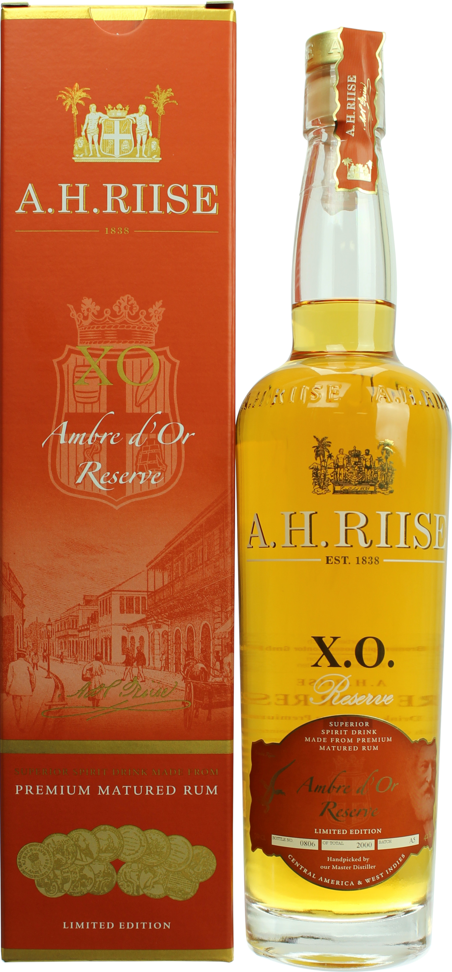 A.H. Riise XO Ambre d'Or Reserve 42.0% 0,7l