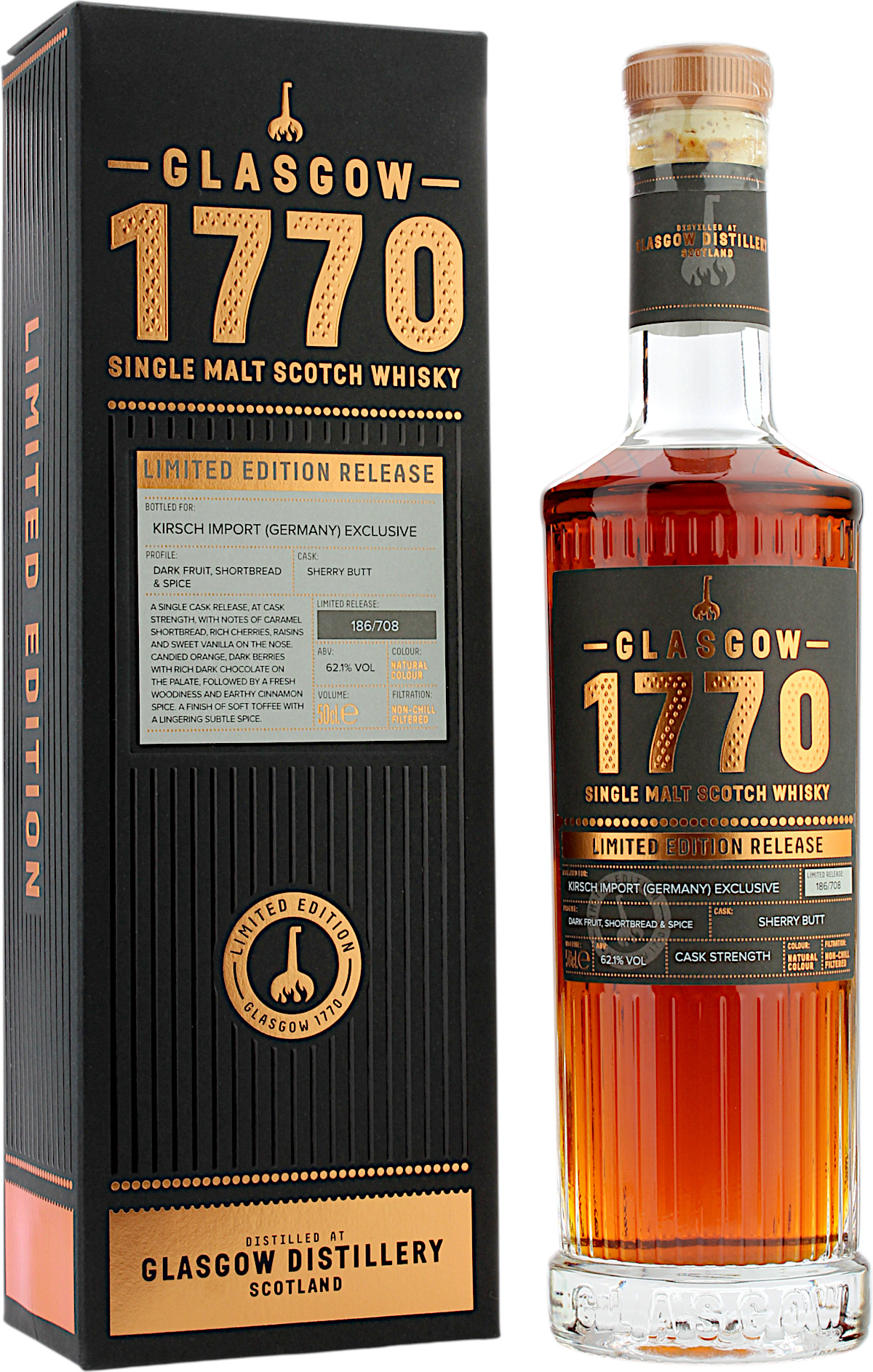 1770 Glasgow Distillery 2015/2020 Single Sherry Butt 62.1% 0,5l