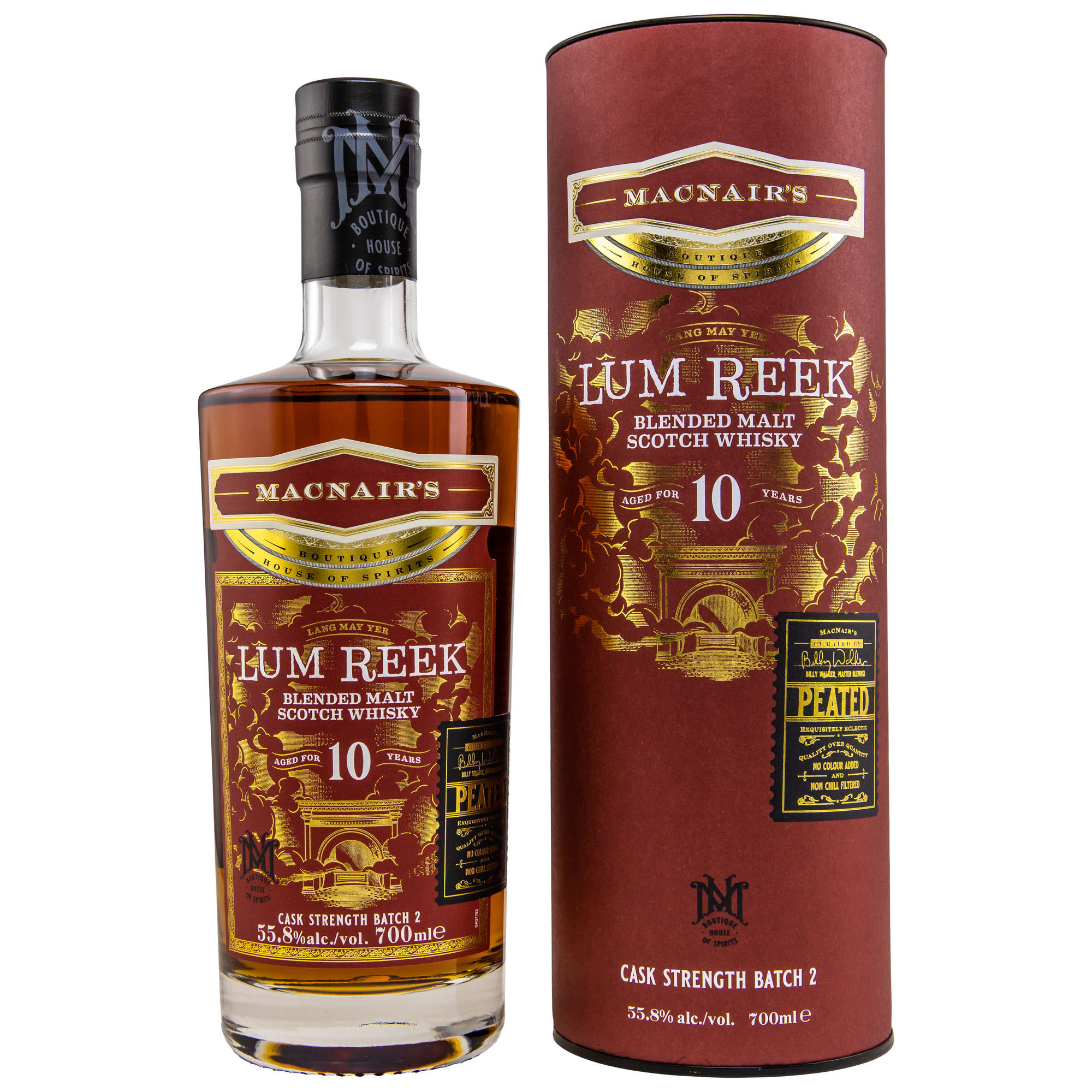 MacNair's Lum Reek 10 Jahre Cask Strength Batch 2 55.8% 0,7l