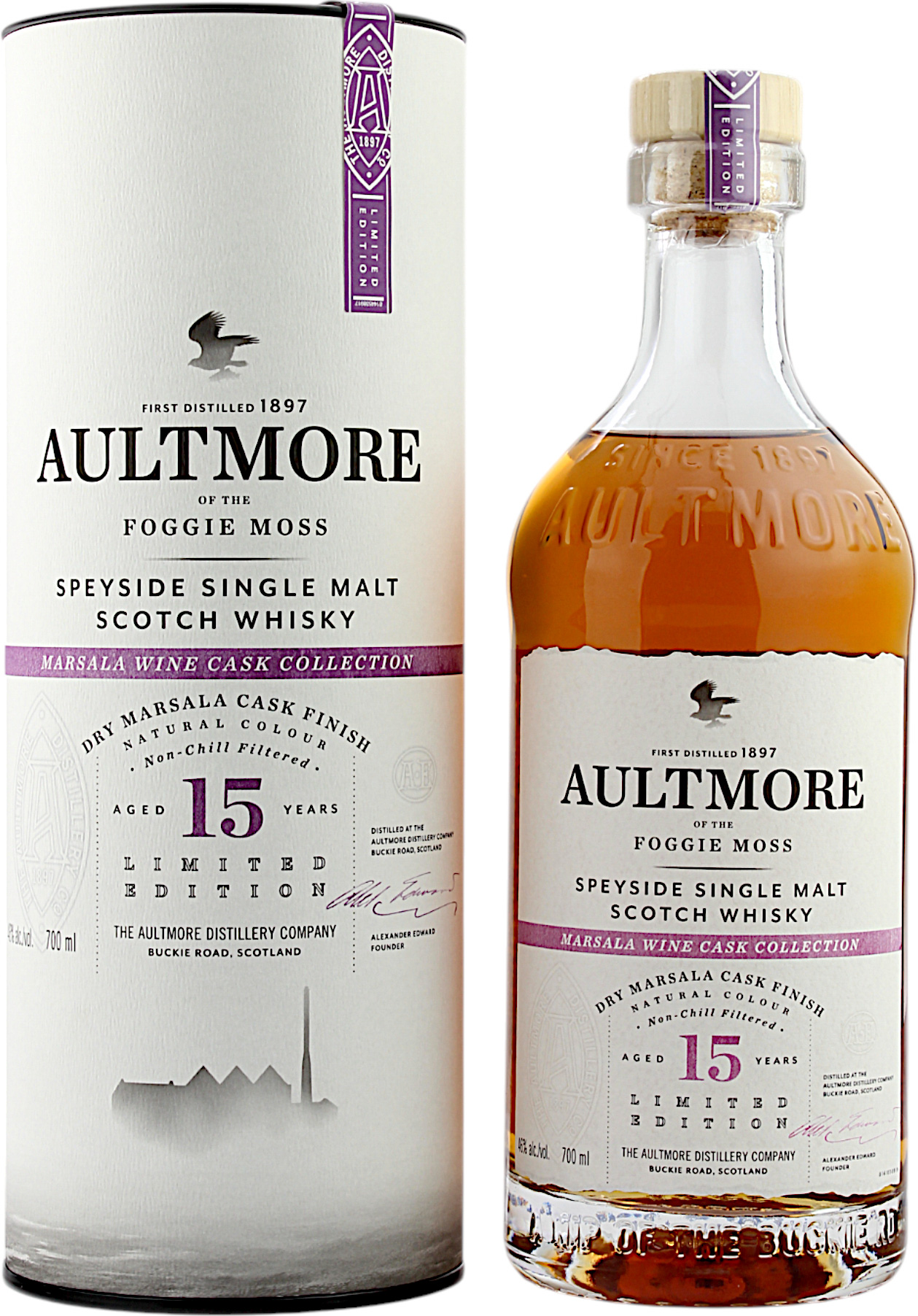 Aultmore 15 Jahre Dry Marsala Cask Finish Limited Edition 46.0% 0,7l