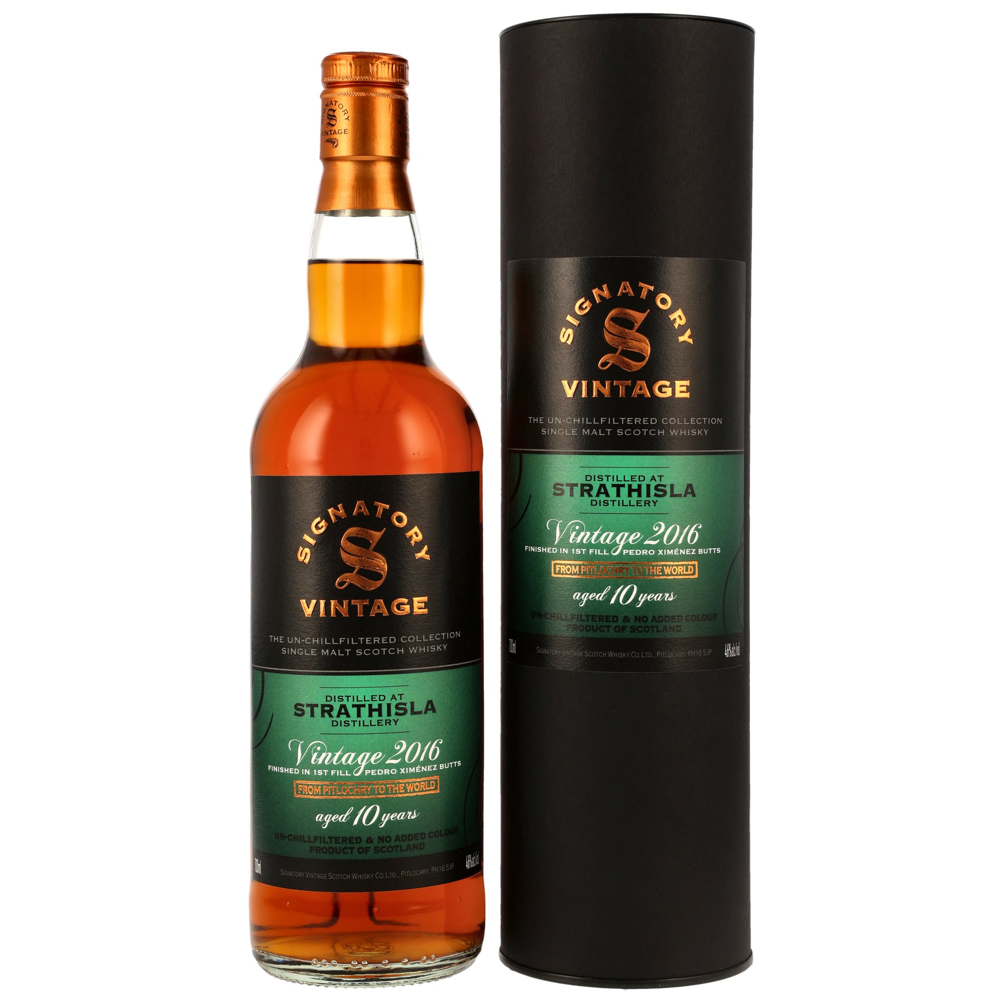 Strathisla 10 Jahre 2016/2026 1st Fill PX Sherry Butts Finish #22 + 23 Signatory Vintage Un-Chillfiltered Collection 46.0% 0,7l