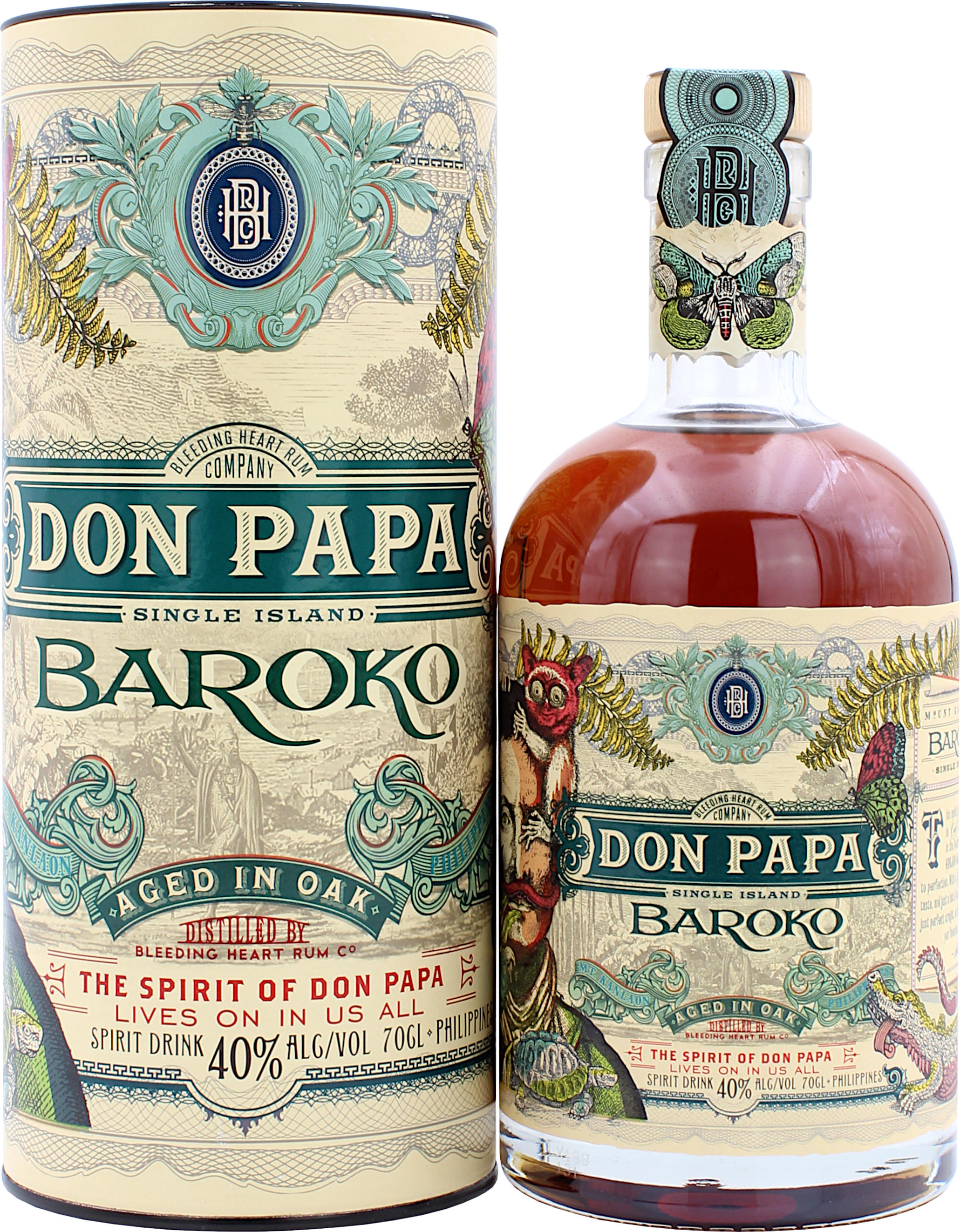 Don Papa Rum Baroko in einer Geschenktube 40.0% 0,7l
