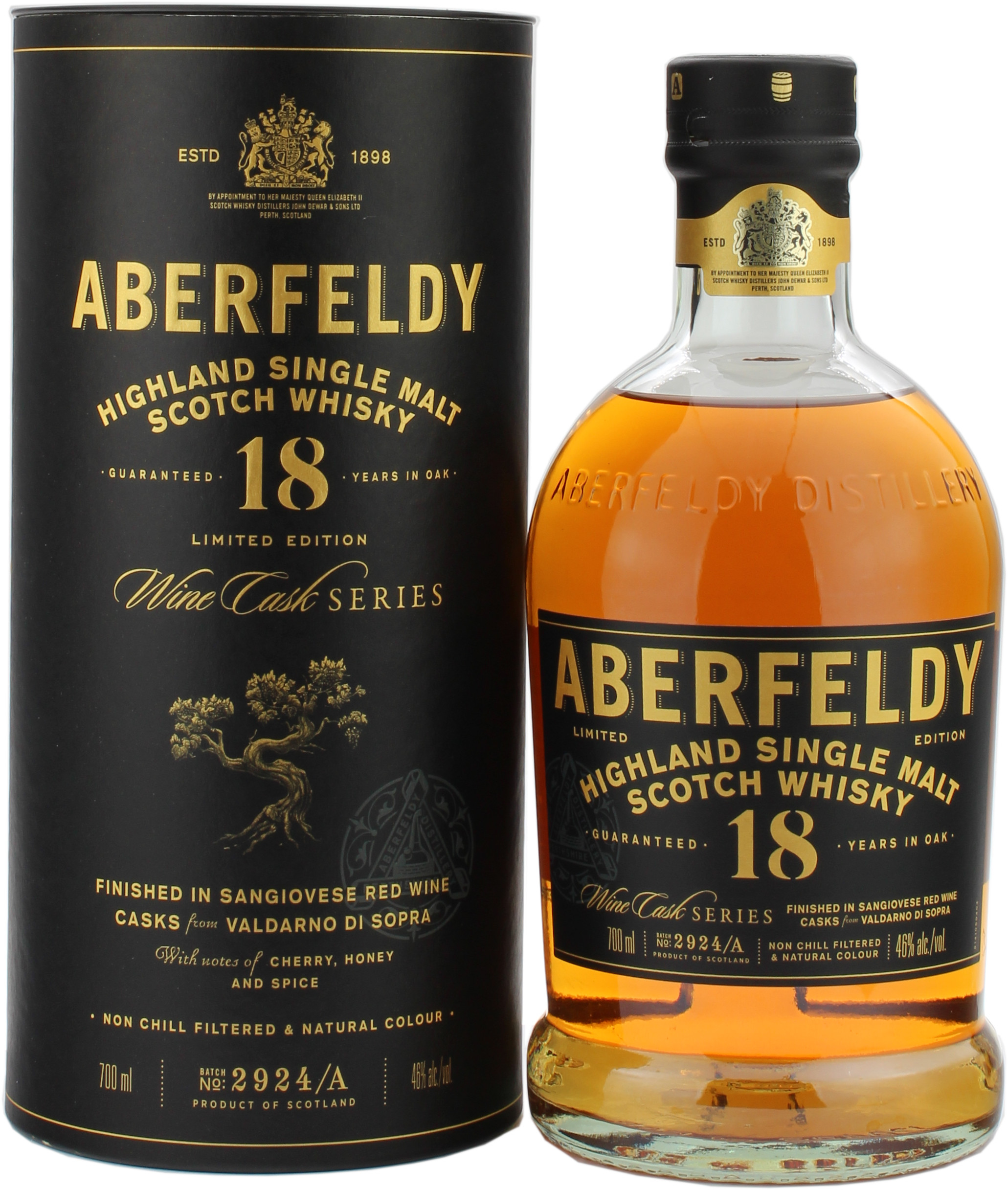 Aberfeldy 18 Jahre Sangiovese Red Wine Cask Finish 46.0% 0,7l