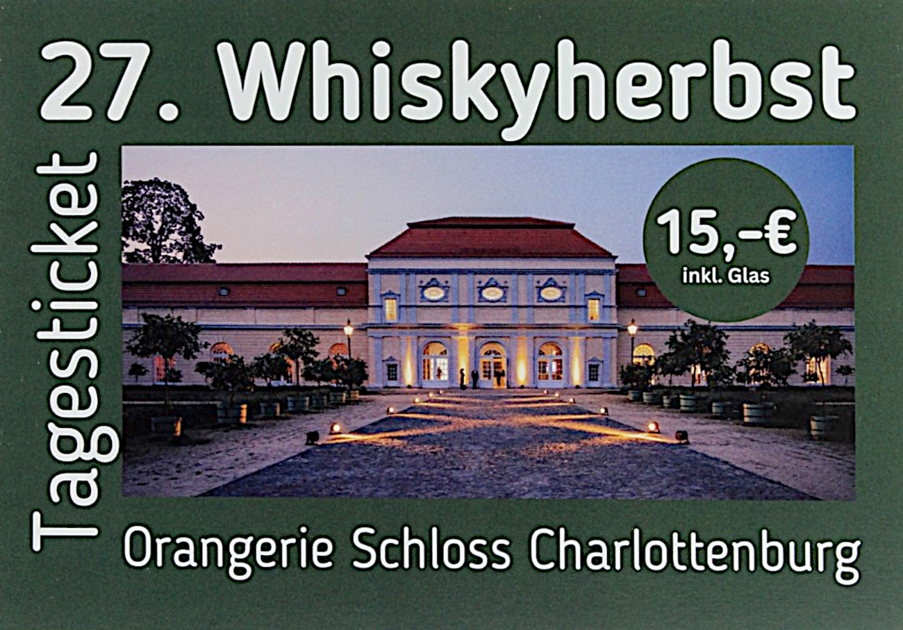 Ticket - 27. Whiskyherbst Berlin 2026 – Tagesticket inkl. Glas