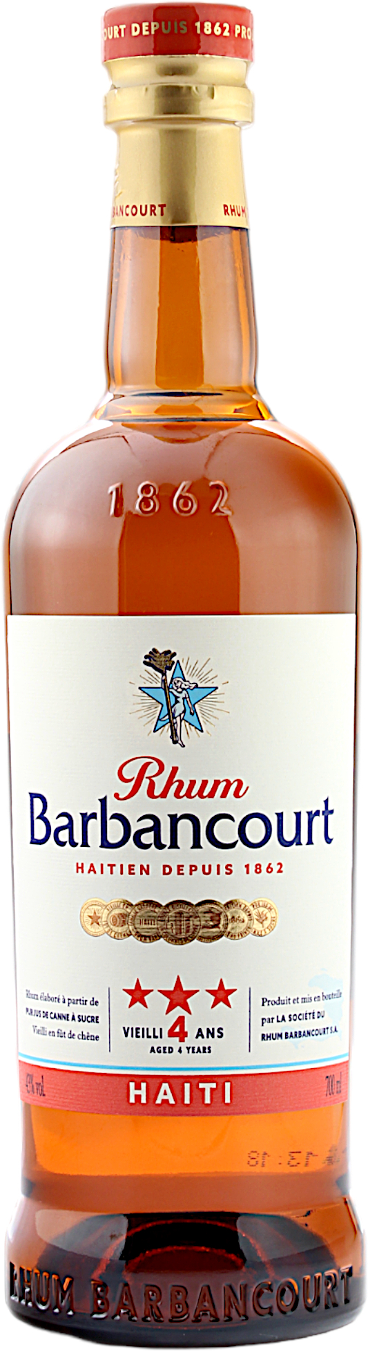 Barbancourt Rhum Three Stars 4 Jahre 43.0% 0,7l