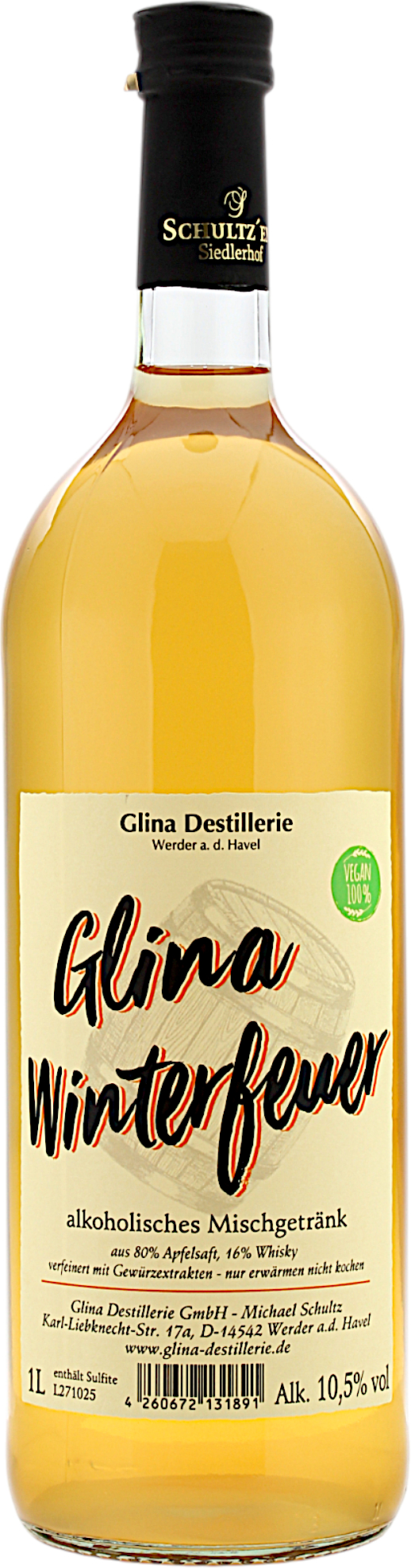 Glina Winterfeuer mit Whisky 10.5% 1 Liter