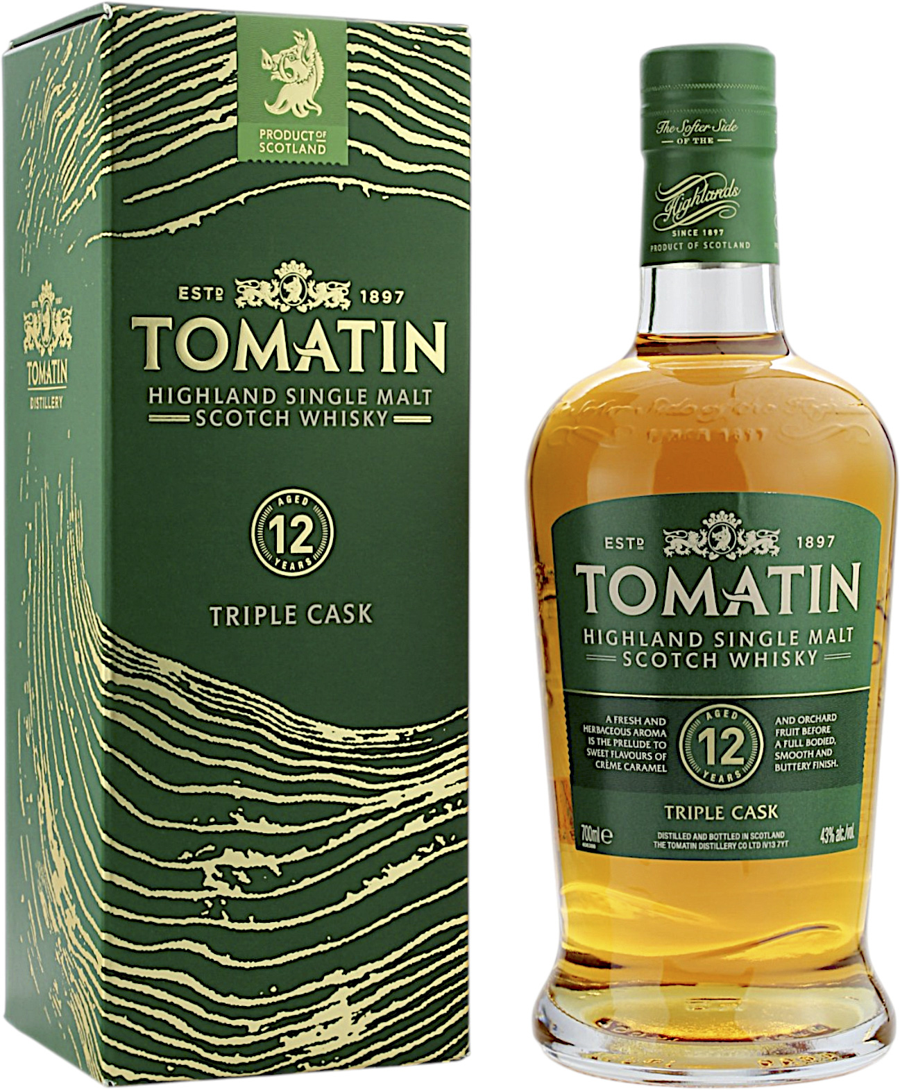 Tomatin 12 Jahre Triple Cask 43.0% 0,7l