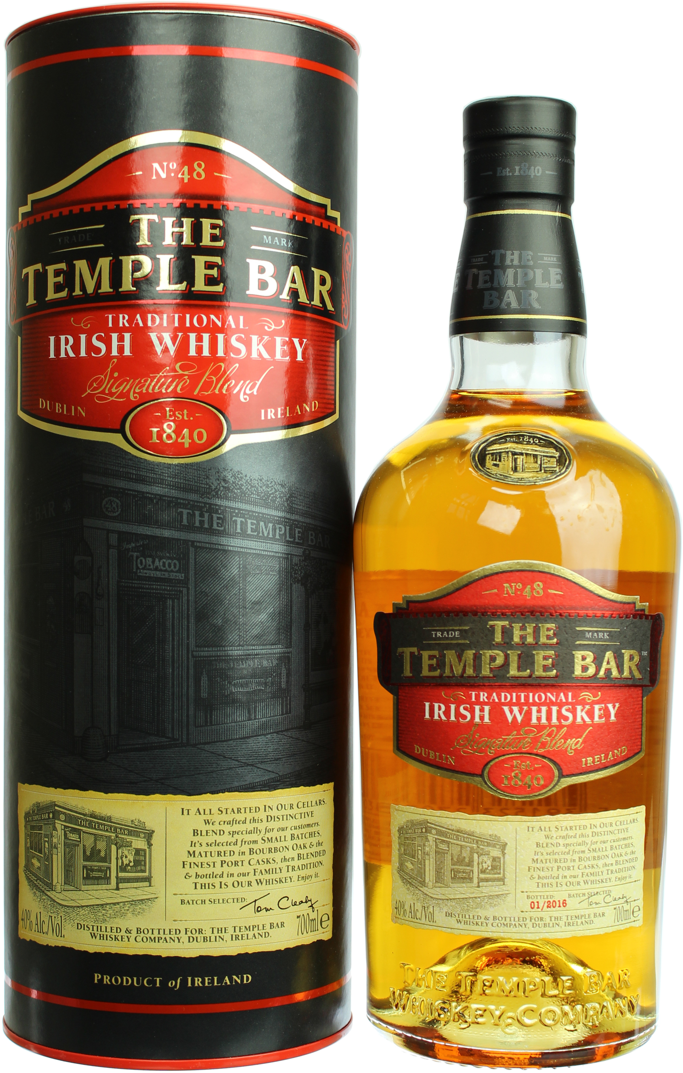 The Temple Bar Traditional Irish Whiskey 40.0% 0,7l