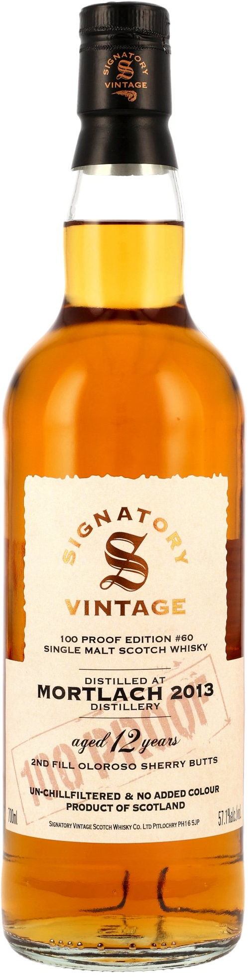 Mortlach 12 Jahre 2013/2025 Signatory 100 Proof Edition #60 57.1% 0,7l