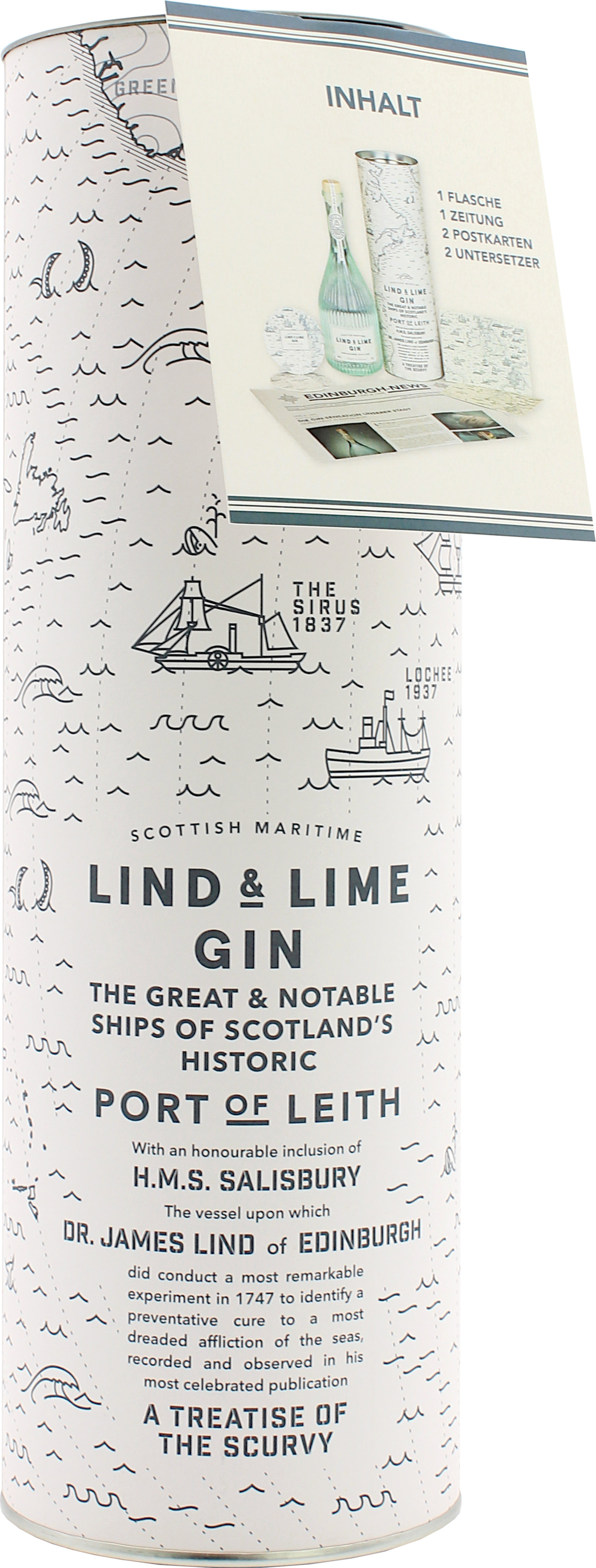 Lind & Lime Gin Geschenkbox 44.0% 0,7l
