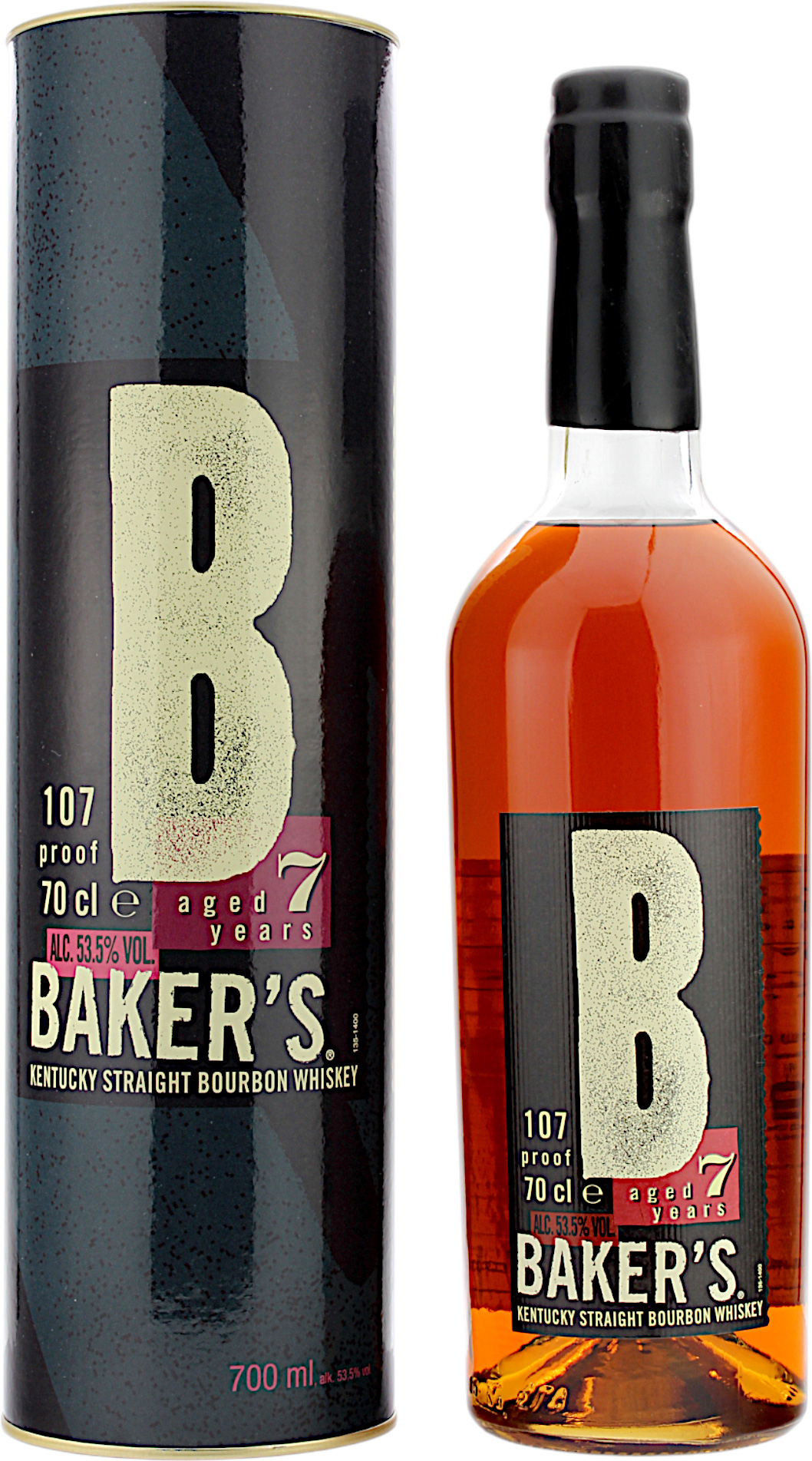 Bakers 107 Proof 7 Jahre in Geschenkverpackung 53.5% 0,7l
