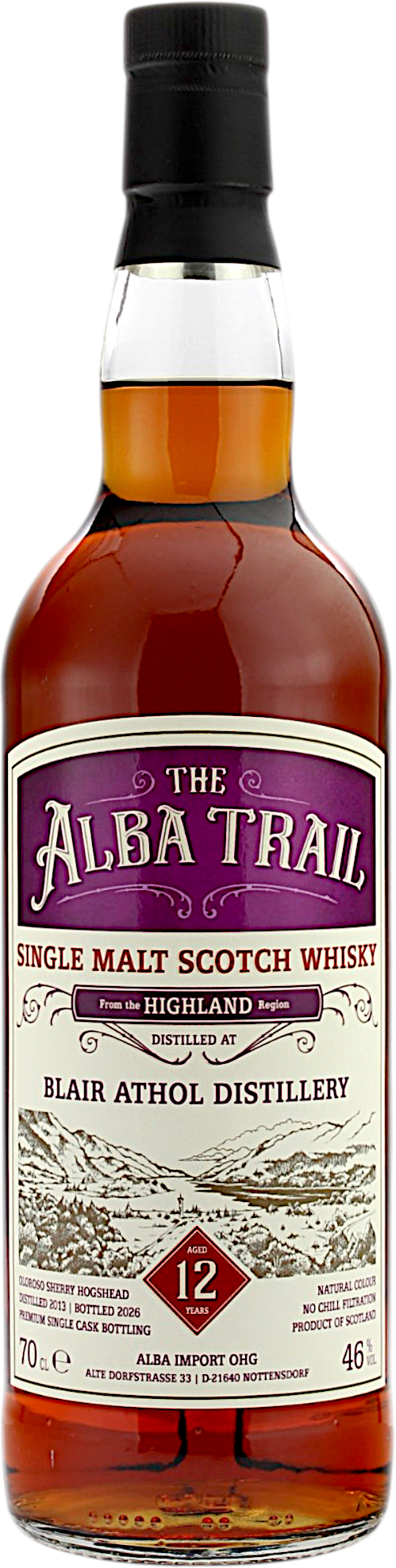Blair Athol 12 Jahre 2013/2026 Oloroso Sherry Hogshead The Alba Trail 46.0% 0,7l