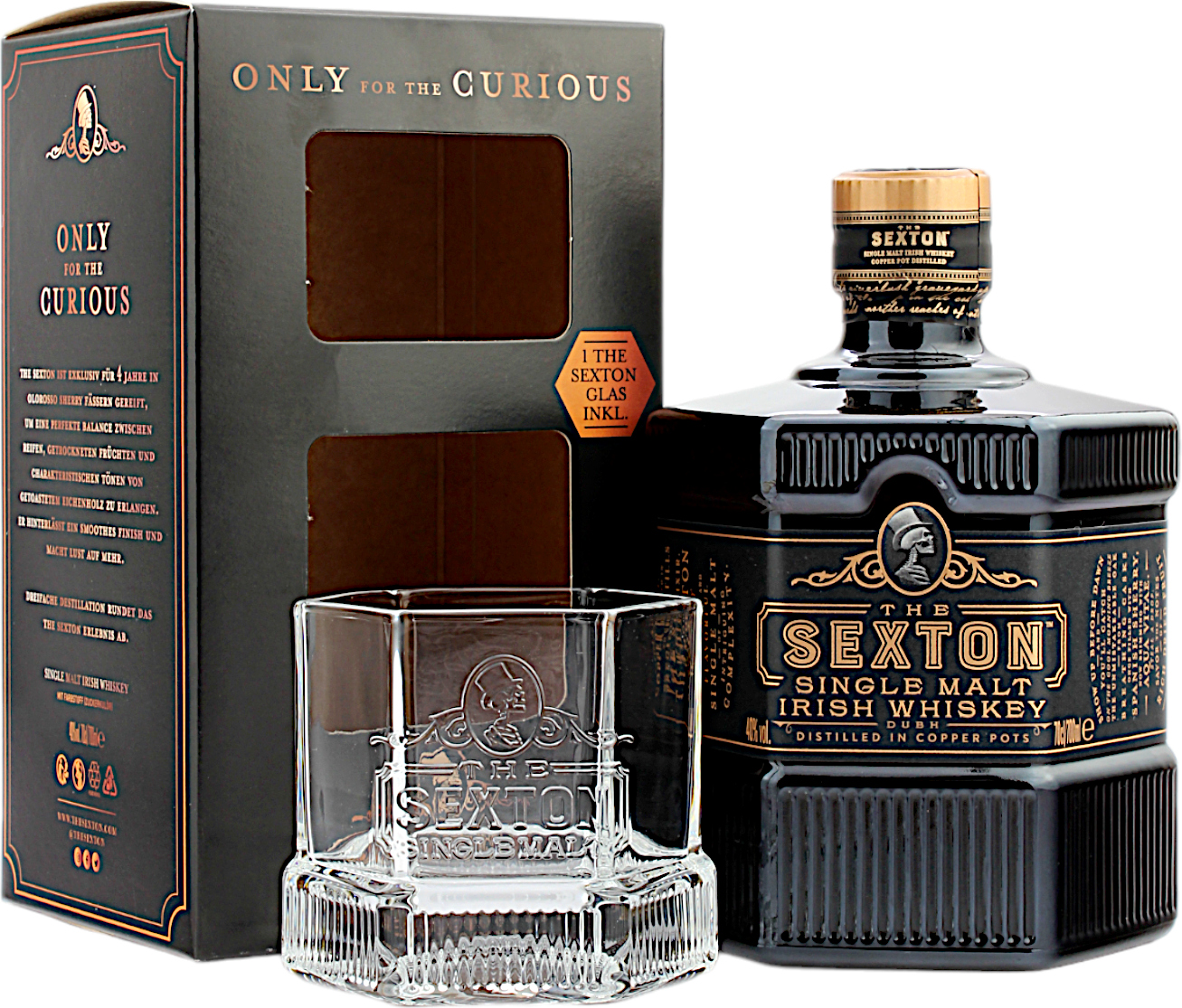 The Sexton Irish Single Malt Geschenkset mit Glas 40.0% 0,7l
