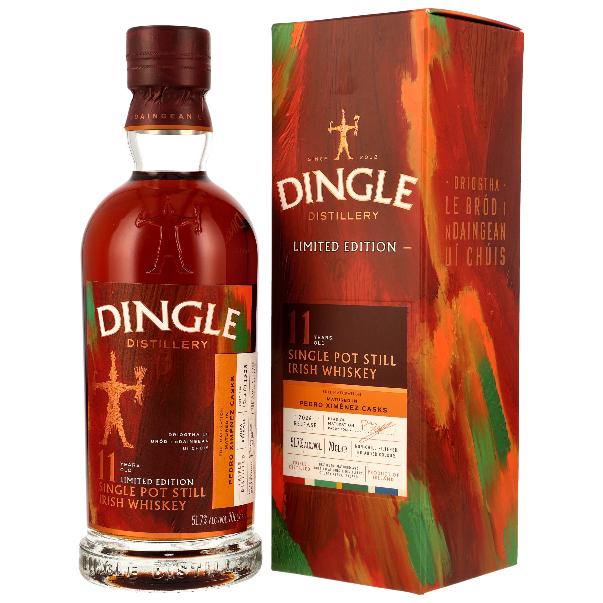 Dingle 11 Jahre Single Pot Still Irish Whiskey 2026 Release PX Sherry Casks Limited Edition 51.7% 0,7l