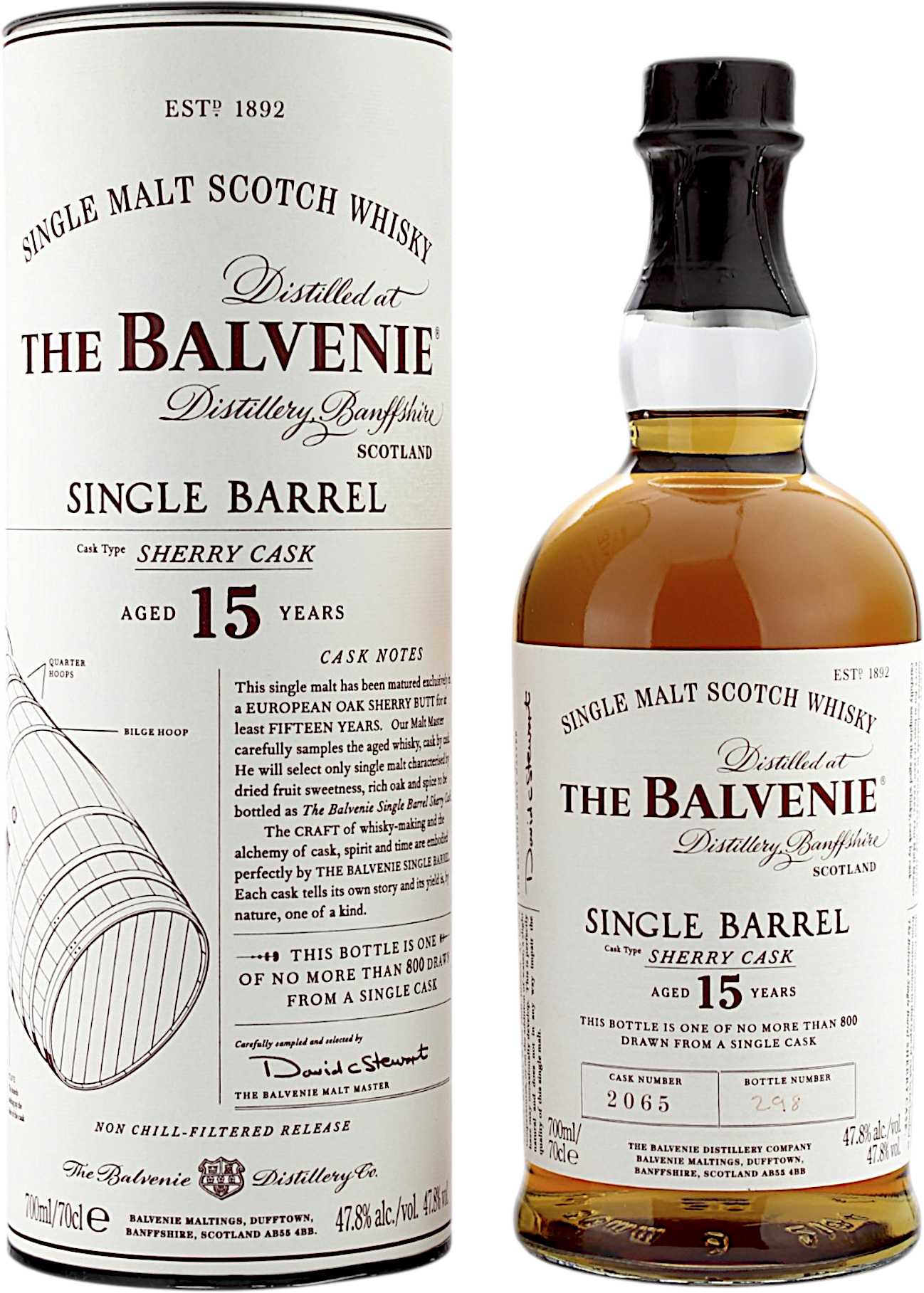 Balvenie Single Barrel Sherry Cask 15 Jahre Cask #2065 47.8%0,7l
