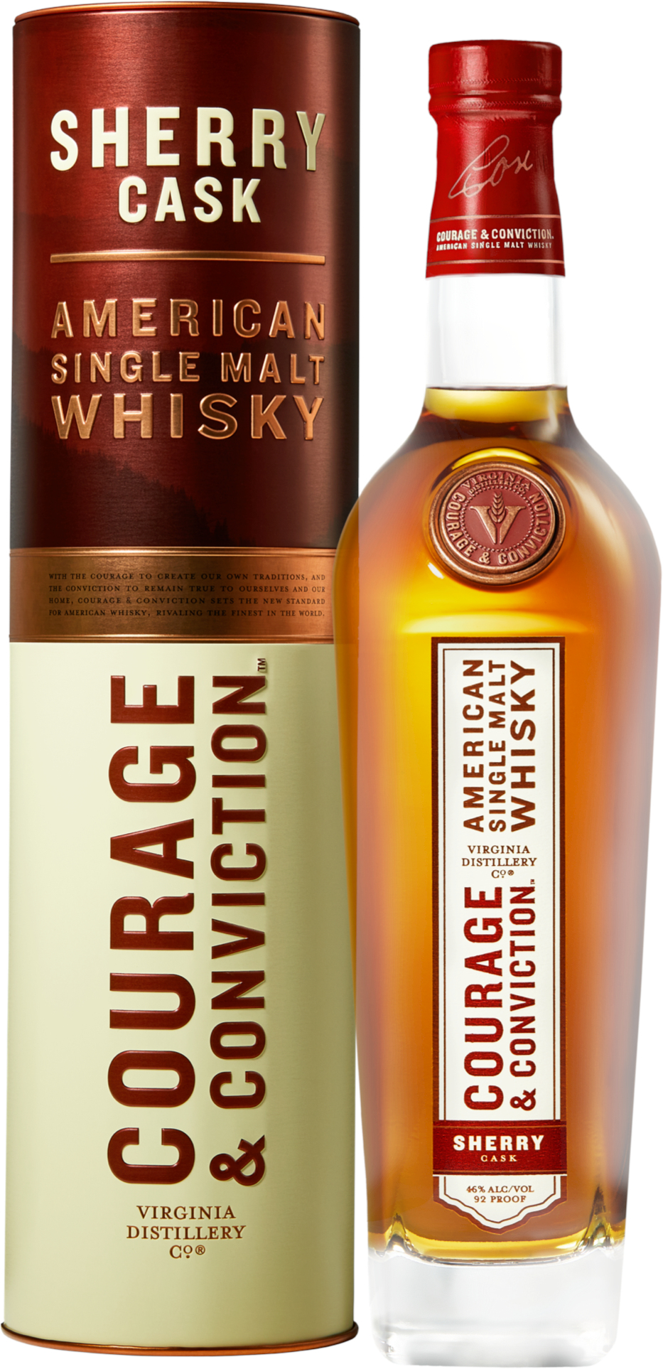 Courage & Conviction American Single Malt Sherry Cask 46.0% 0,7l – Ansicht 2