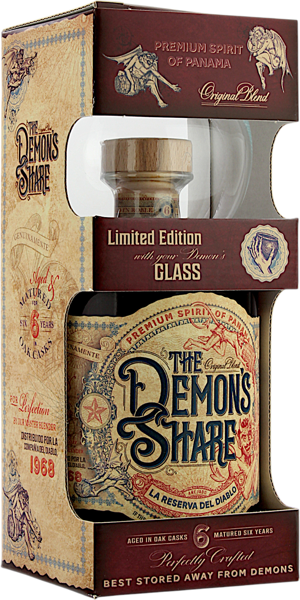 The Demons Share 6 Jahre Geschenkset mit Glas 40.0% 0,7l