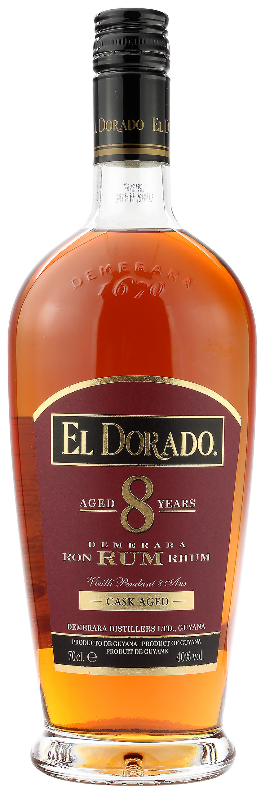 El Dorado Rum 8 Jahre 40% 0,7l