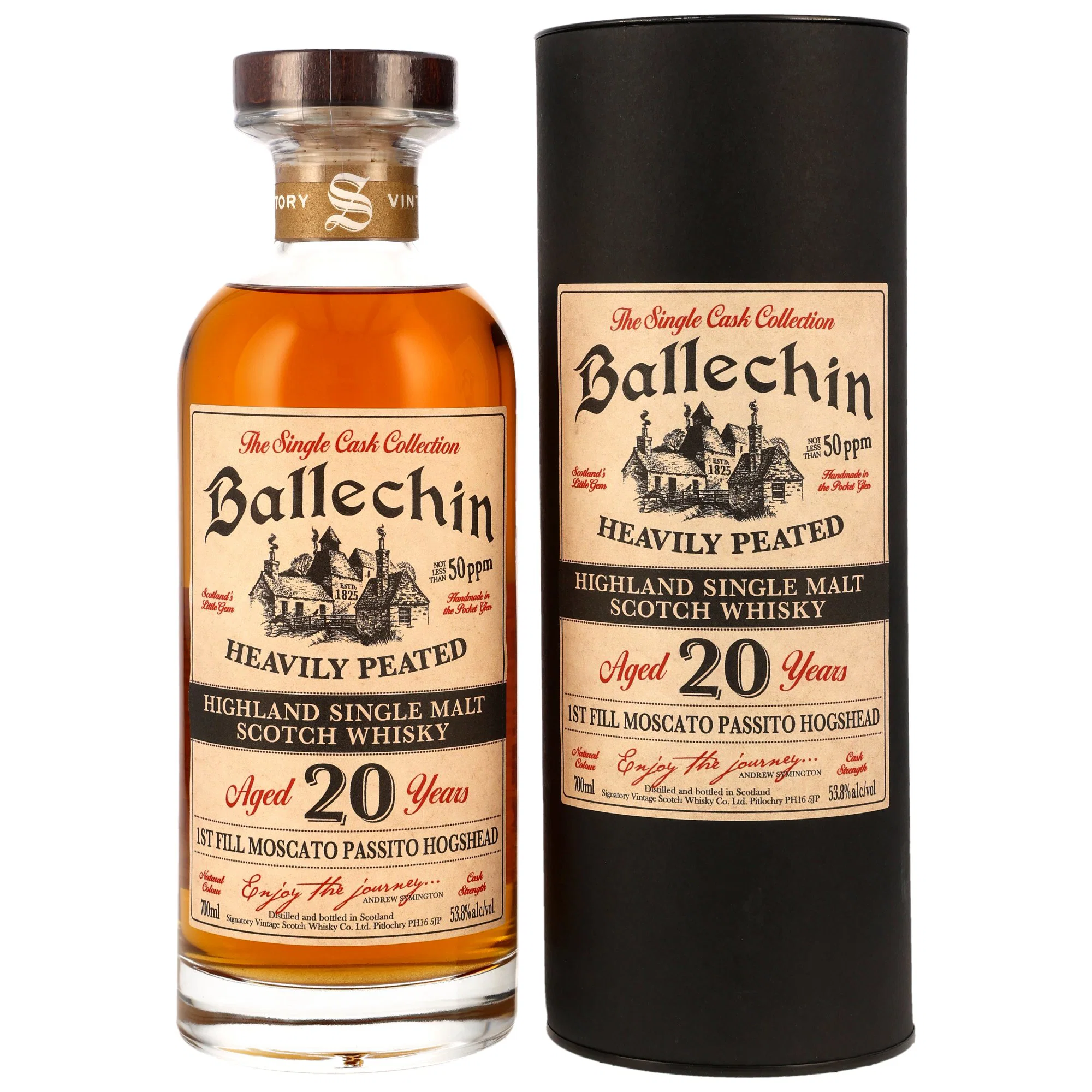 Ballechin 20 Jahre 2006/2026 1st Fill Moscato Passito Wine Cask #801 Signatory Ibisco 53.8% 0,7l