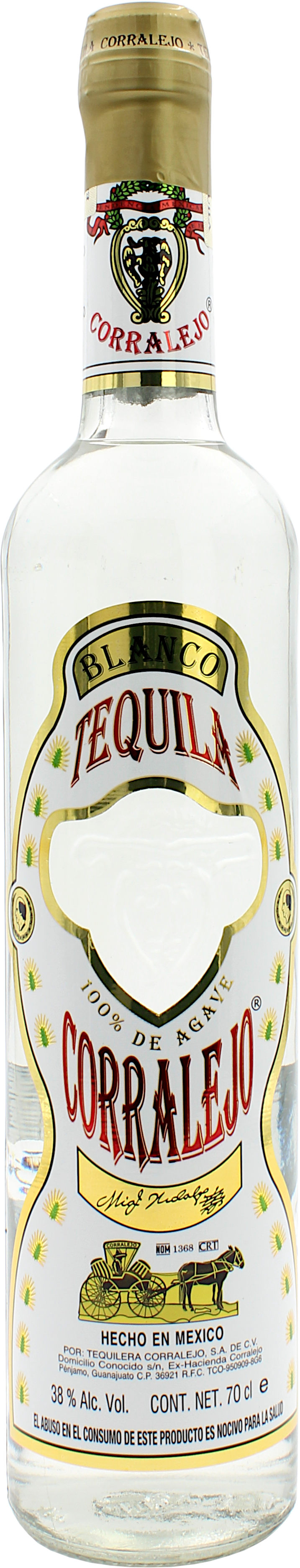 Tequila Corralejo Blanco 38.0% 0,7l