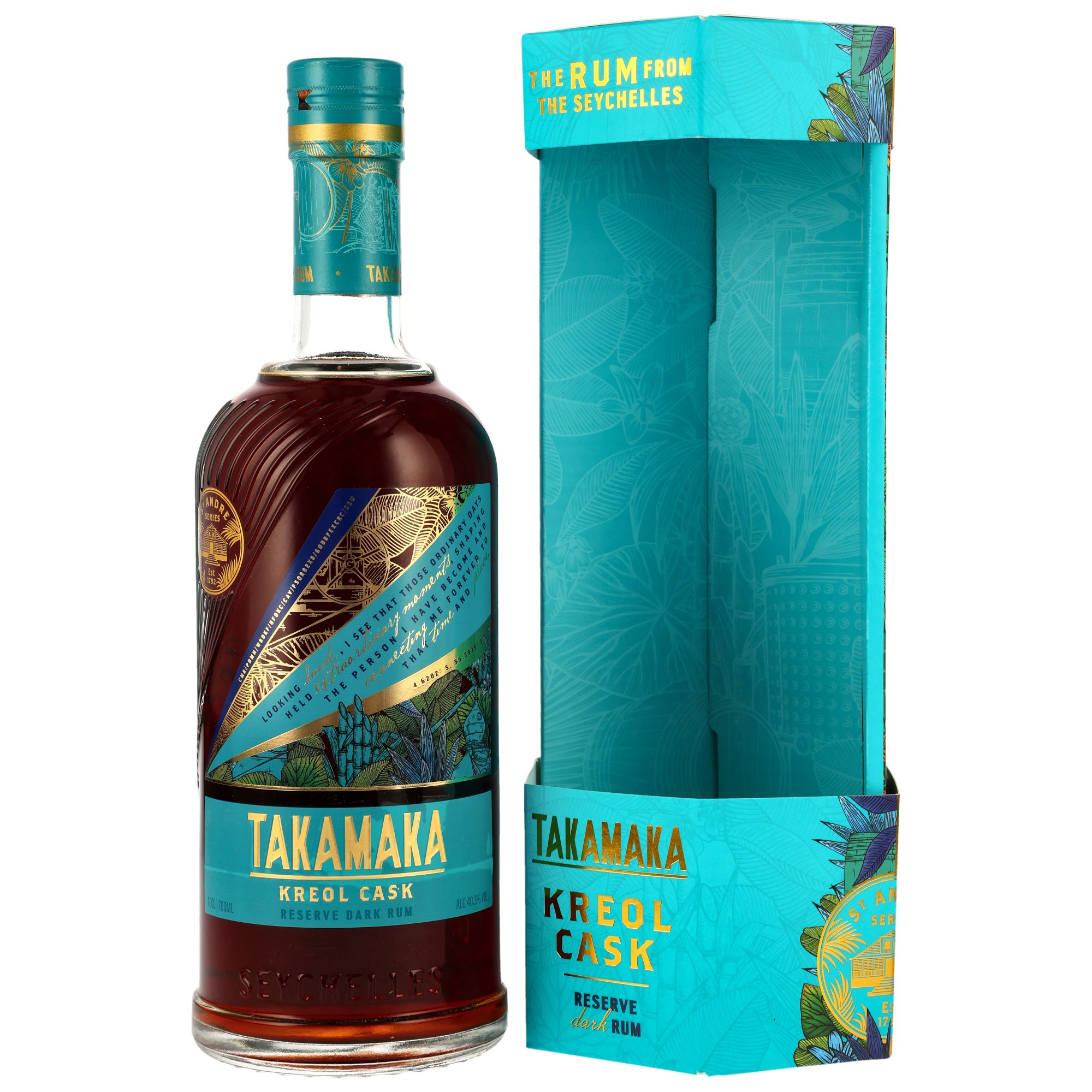 Takamaka Kreol Cask Reserve Dark Rum 40.3% 0,7l
