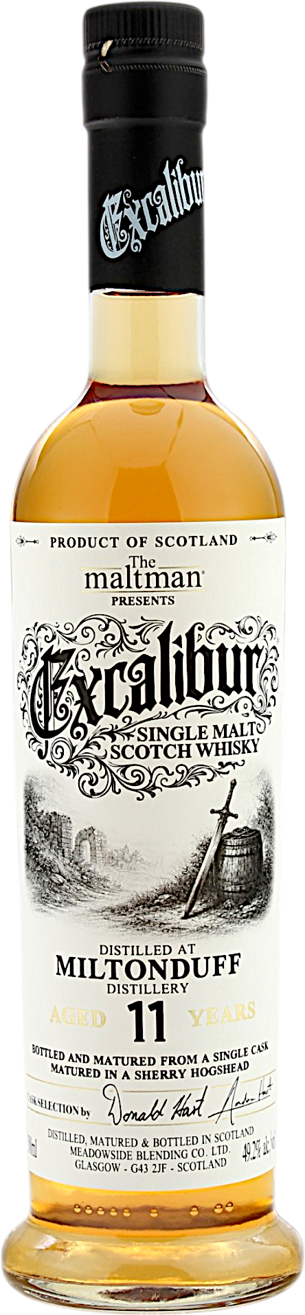 Miltonduff 11 Jahre Excalibur Sherry Hogshead 2015 The Maltman 49.2% 0,5l