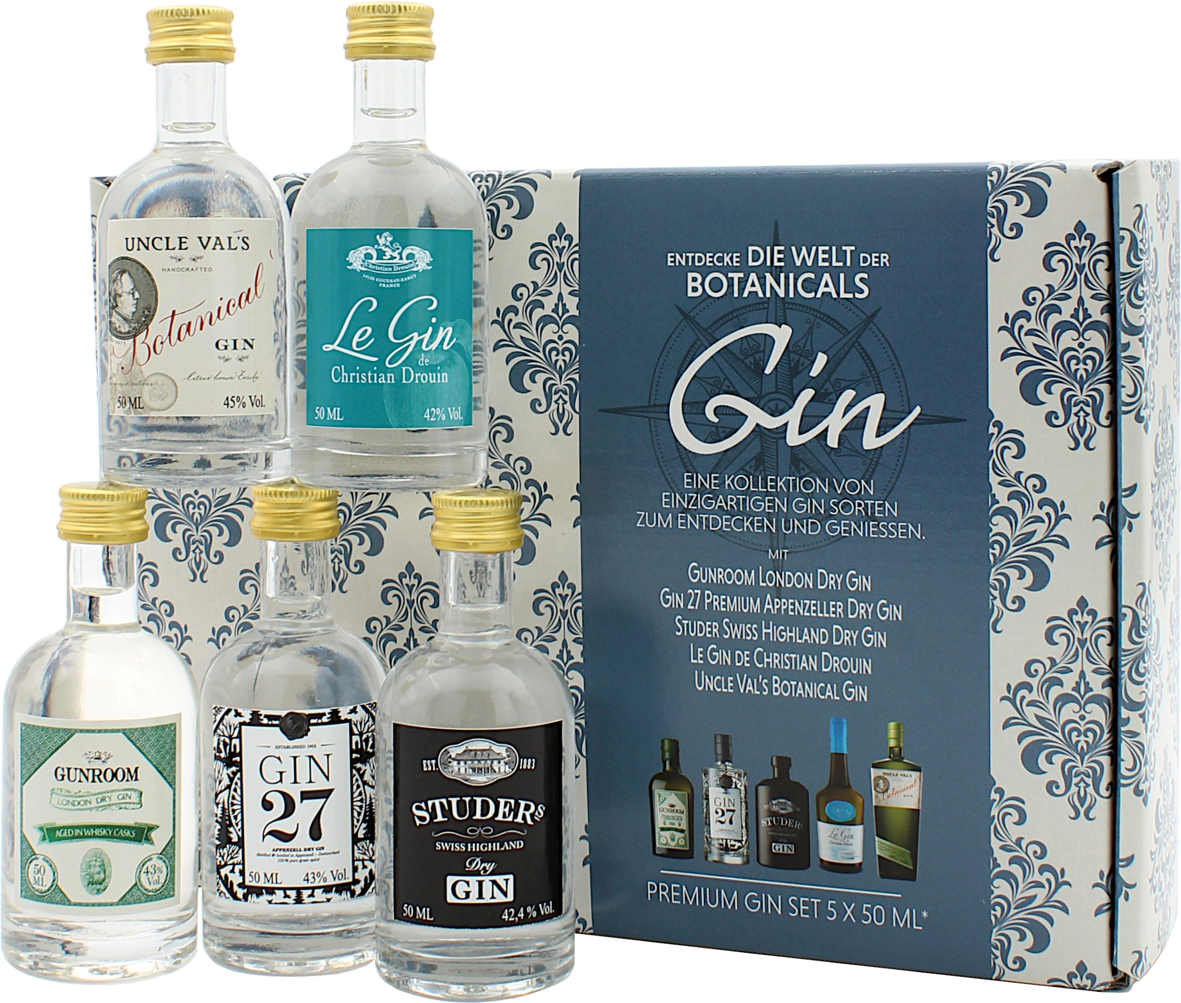 Gin Premium Verkostungsset 43.0% 5x50ml
