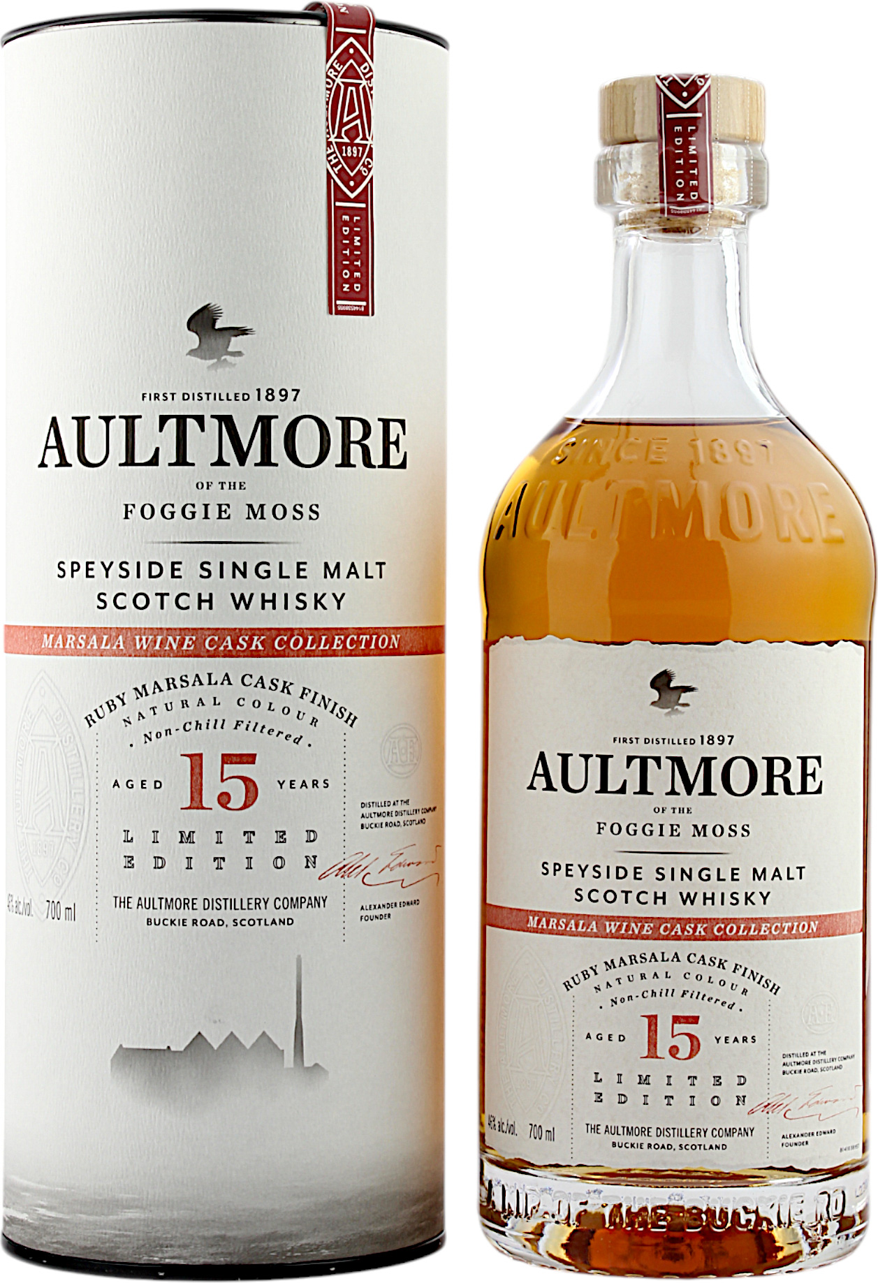 Aultmore 15 Jahre Ruby Marsala Cask Finish Limited Edition 46.0% 0,7l