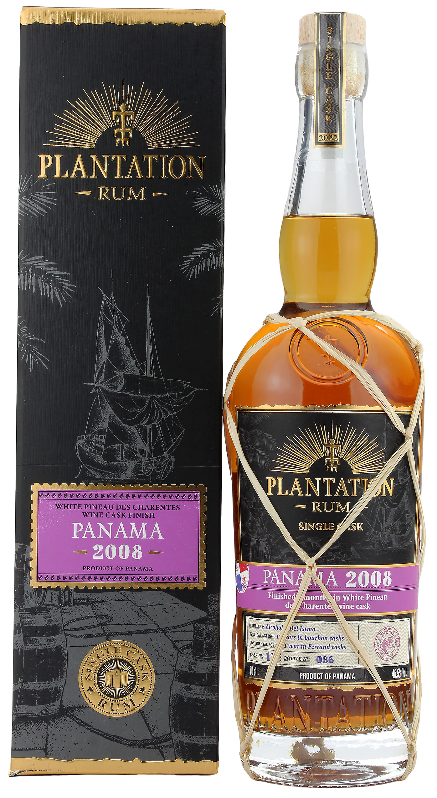 Plantation Rum Panama 14 Jahre 2008/2022 White Pineau des Charentes Single Cask Finish 46.5% 0,7l